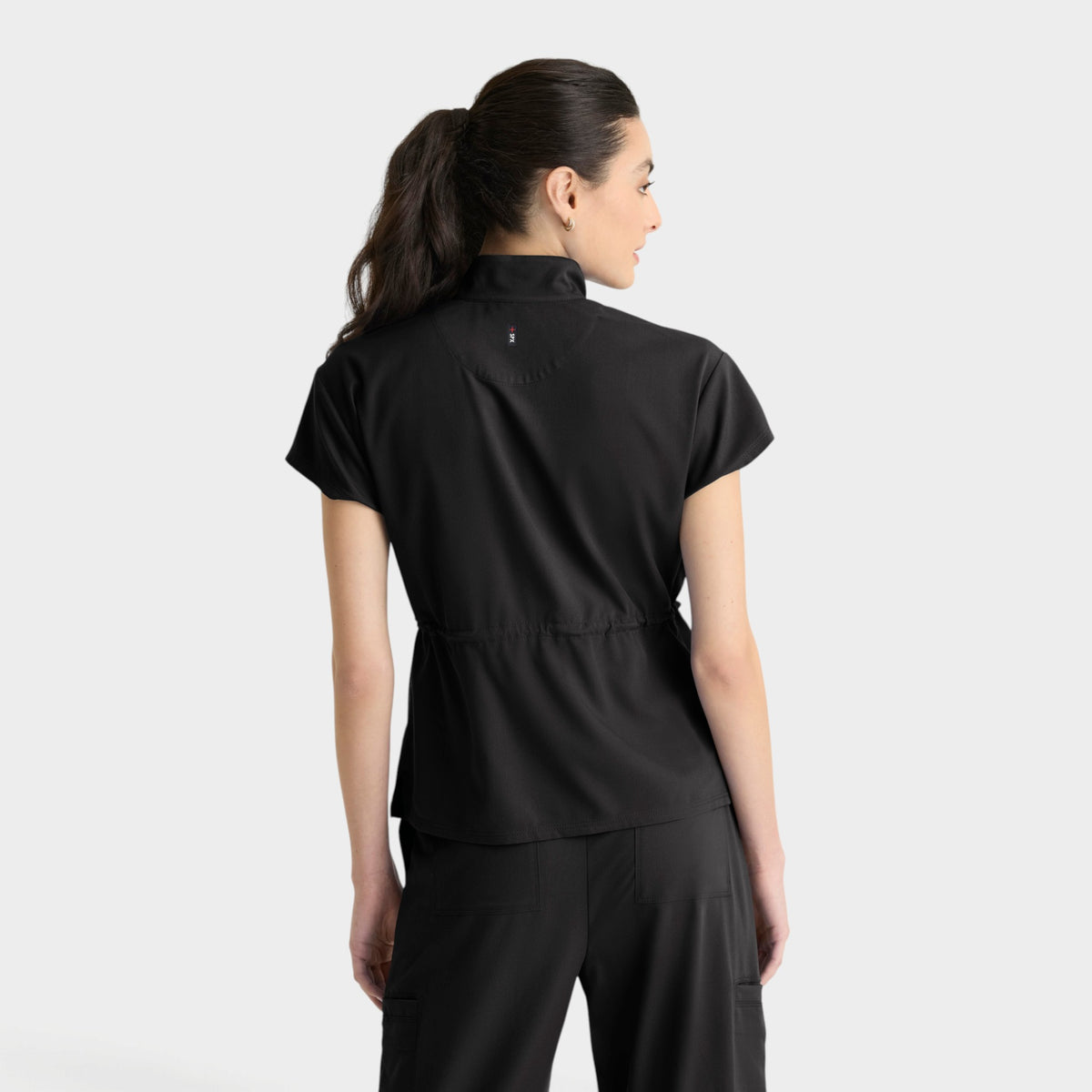 Nina 2-Pocket Mock Neck Zip Front Top | GRST324