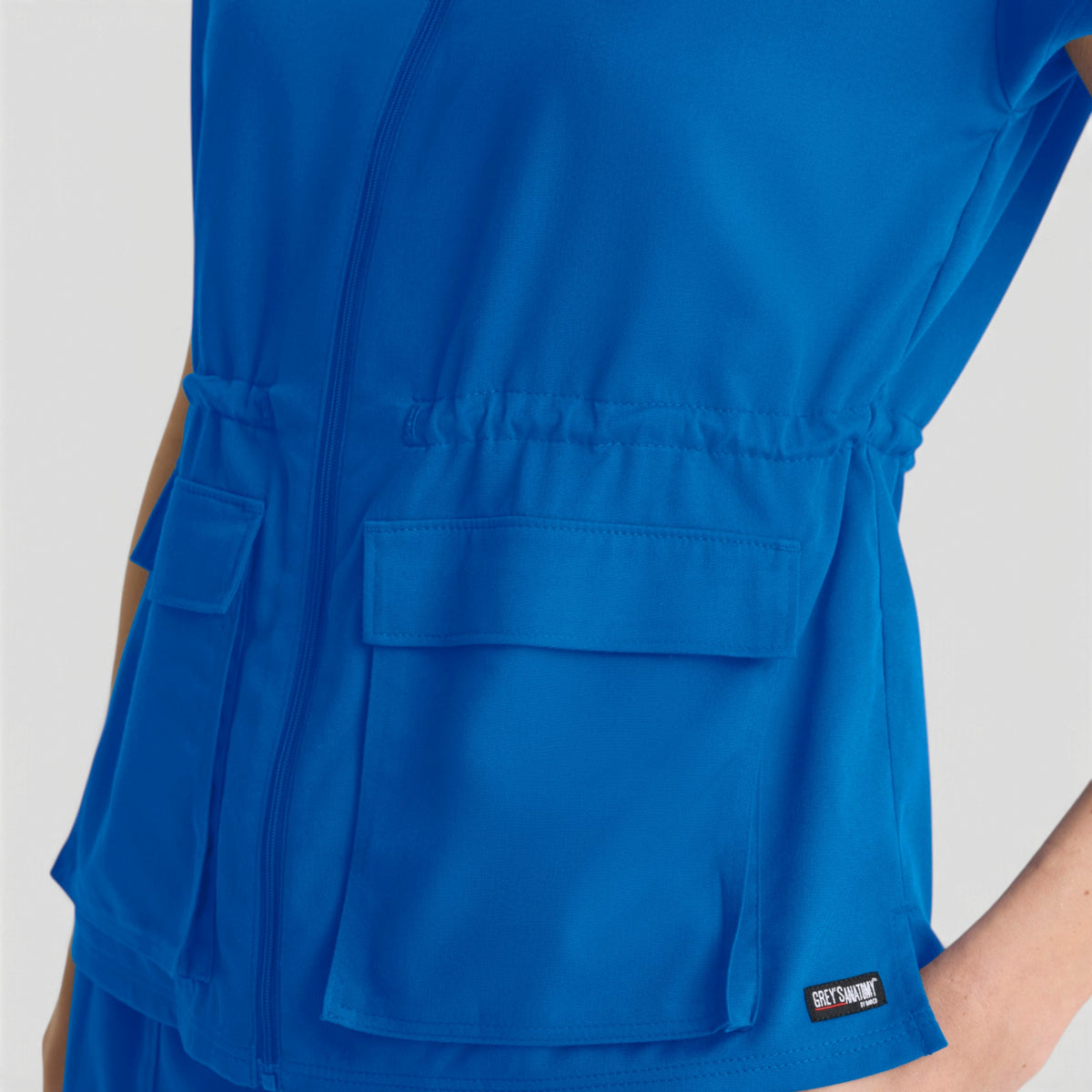 Nina 2-Pocket Mock Neck Zip Front Top | GRST324