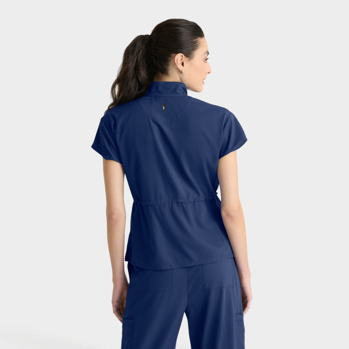 Nina 2-Pocket Mock Neck Zip Front Top | GRST324