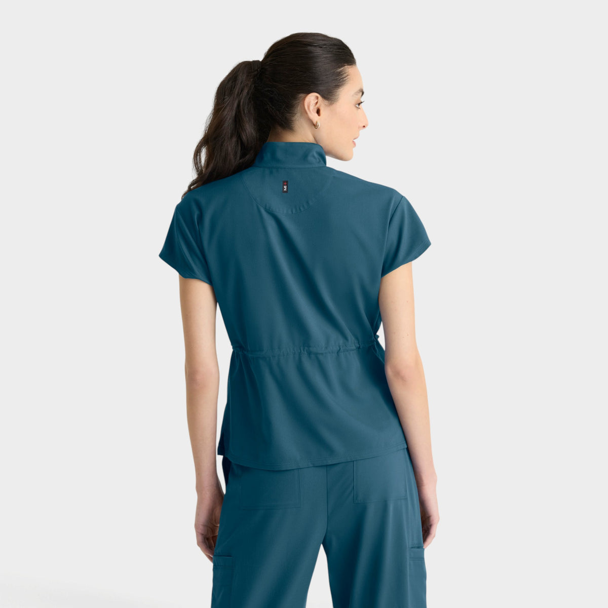 Nina 2-Pocket Mock Neck Zip Front Top | GRST324
