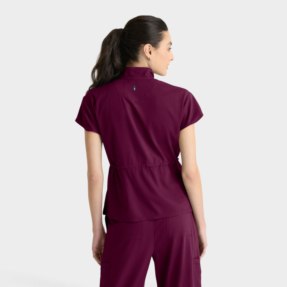 Nina 2-Pocket Mock Neck Zip Front Top | GRST324