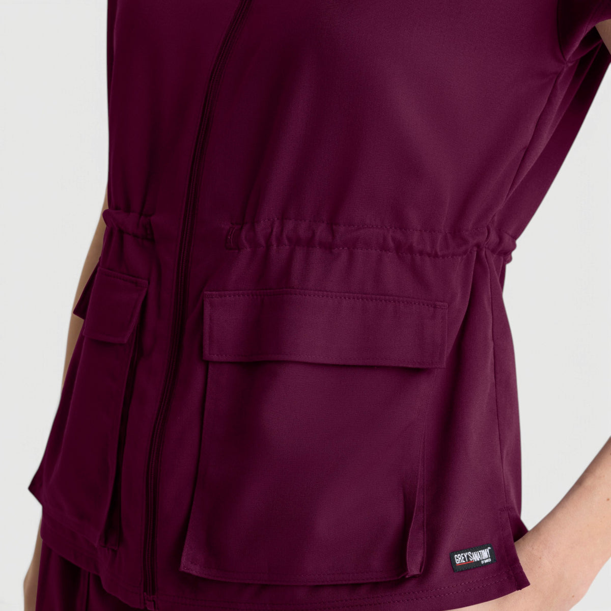 Nina 2-Pocket Mock Neck Zip Front Top | GRST324
