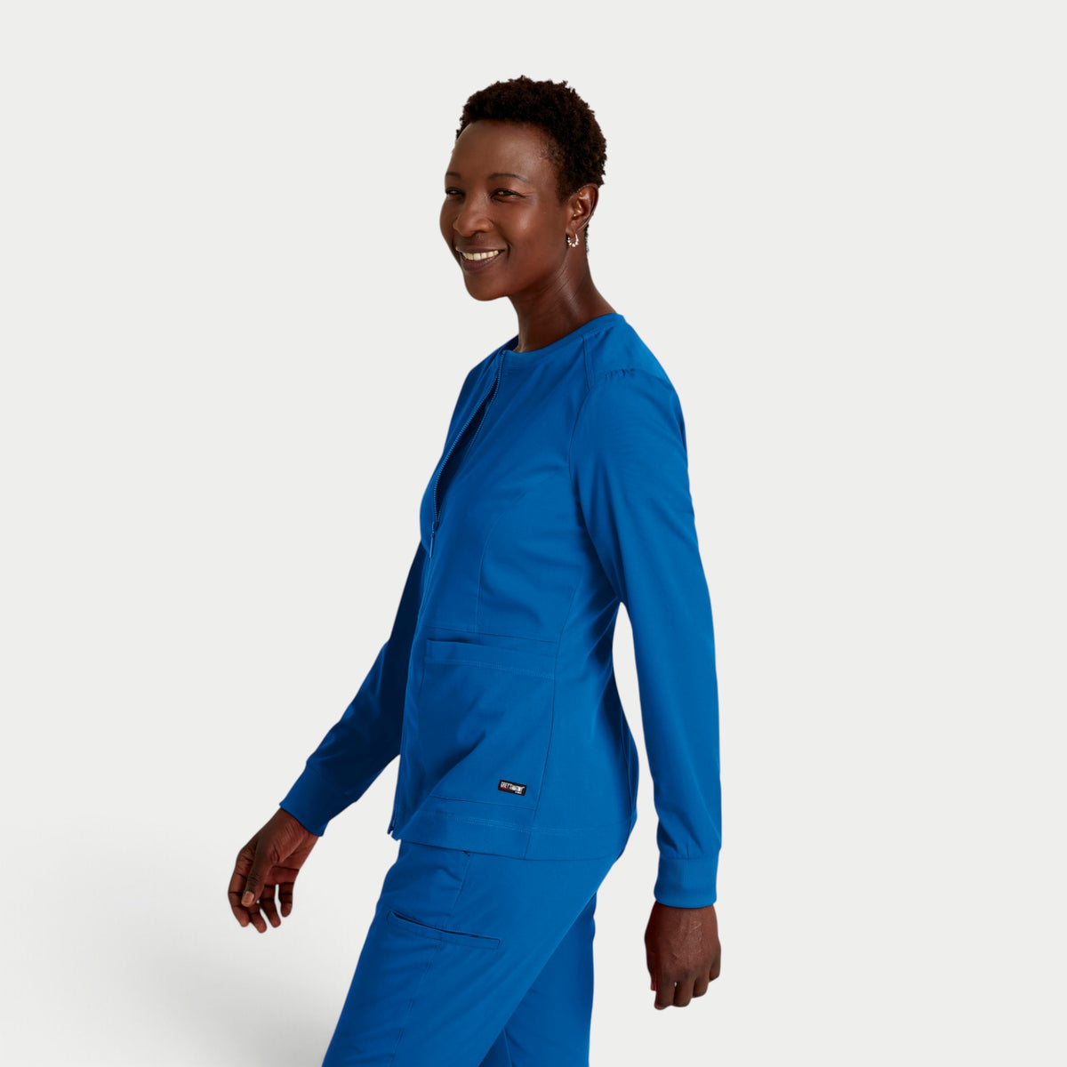 Millie 3-Pocket Crewneck Scrub Jacket | GRSW017