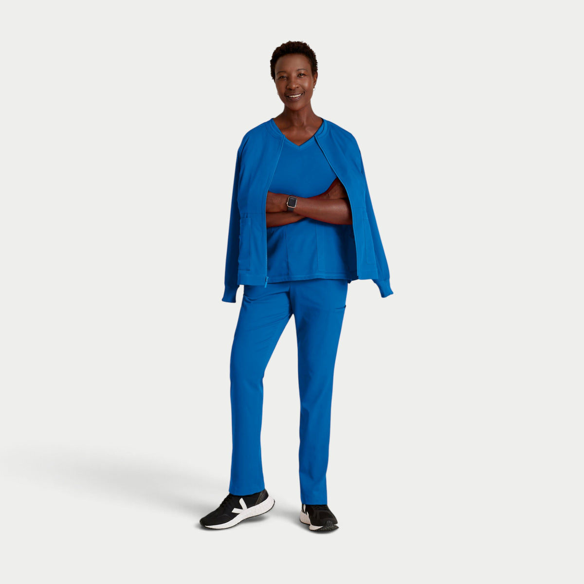 Millie 3-Pocket Crewneck Scrub Jacket | GRSW017