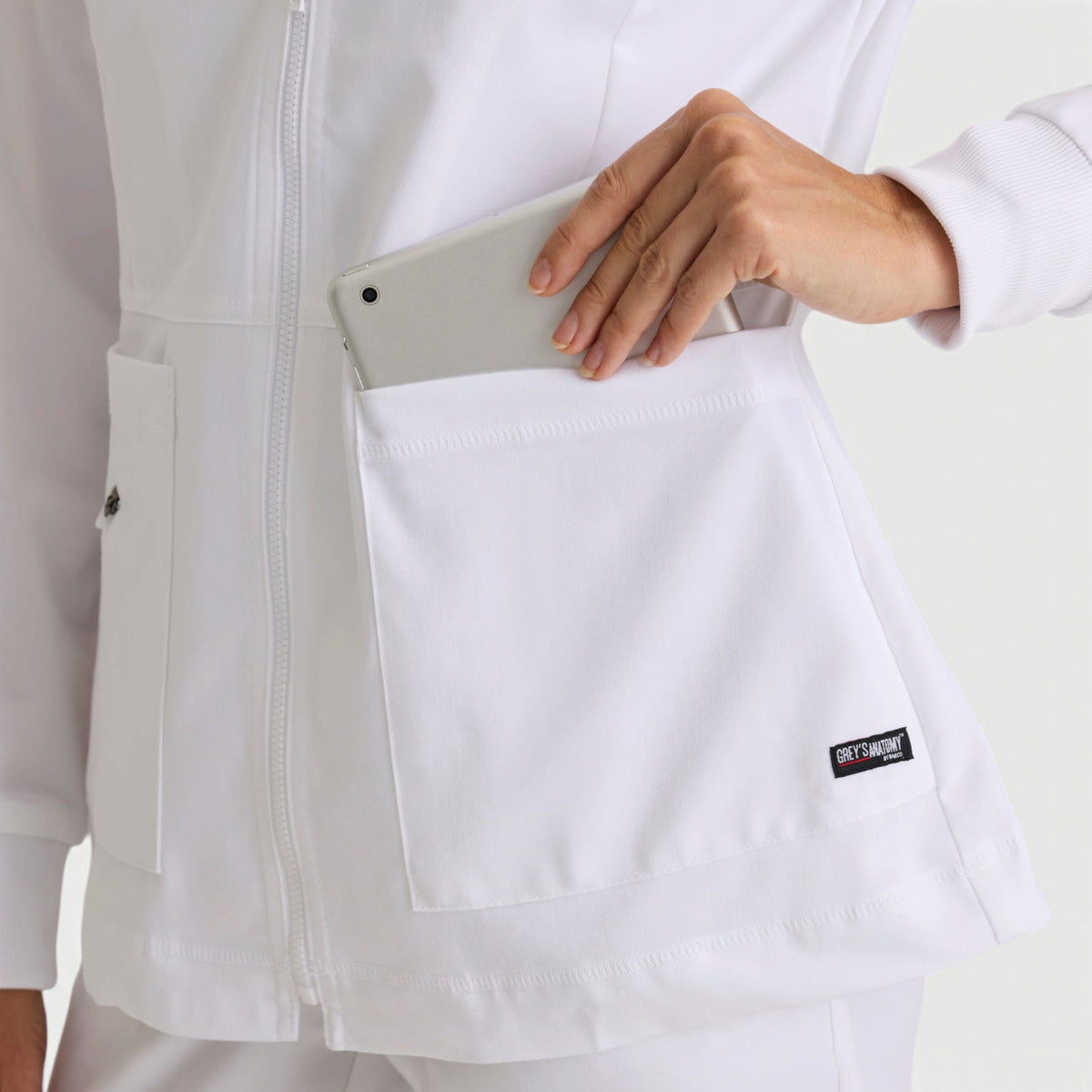 Millie 3-Pocket Crewneck Scrub Jacket | GRSW017