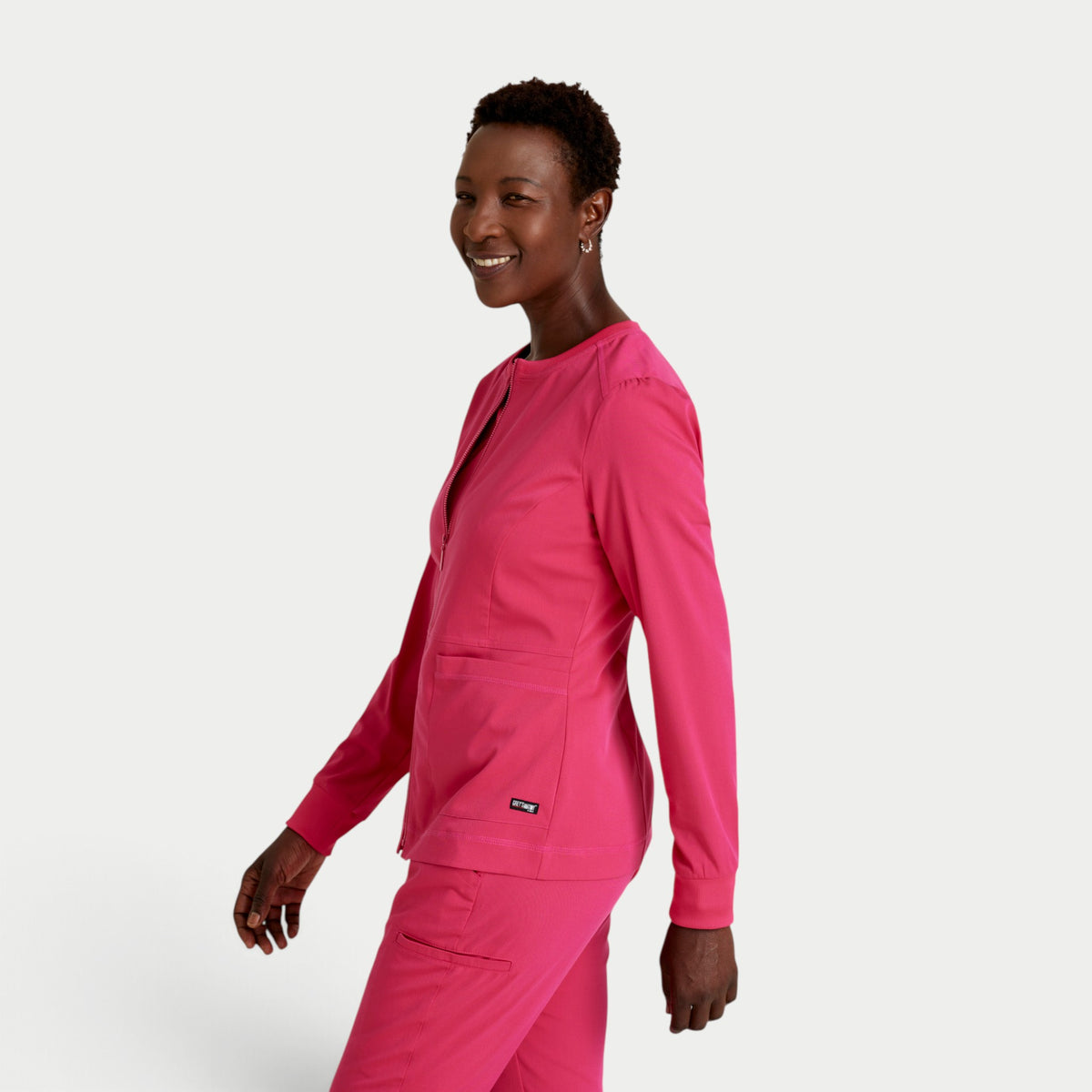 Millie 3-Pocket Crewneck Scrub Jacket | GRSW017
