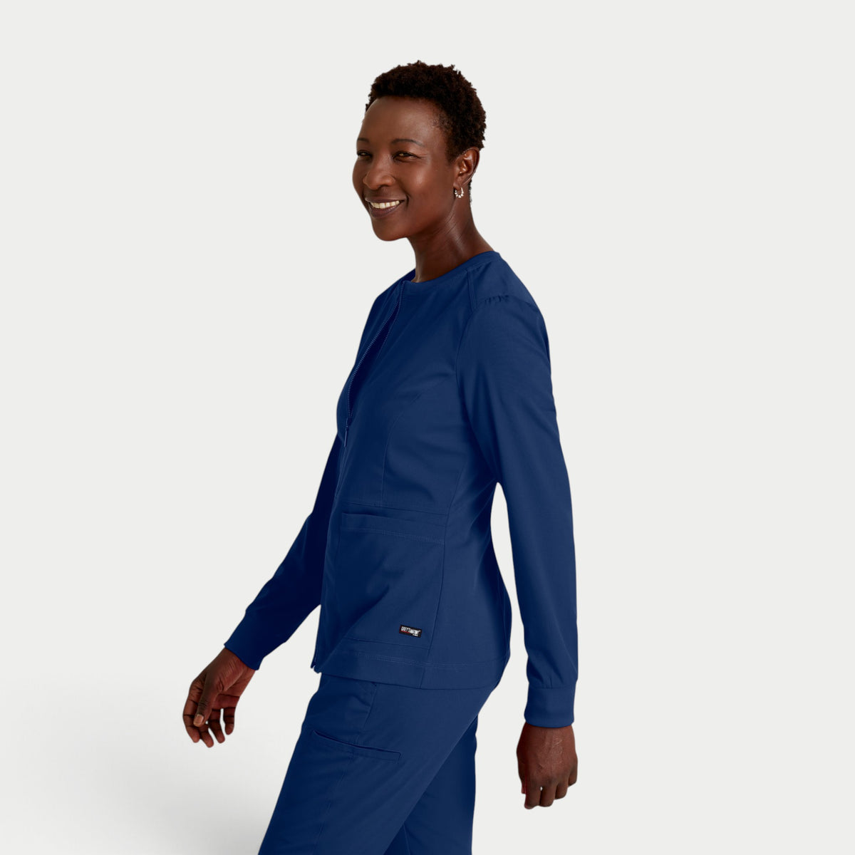 Millie 3-Pocket Crewneck Scrub Jacket | GRSW017