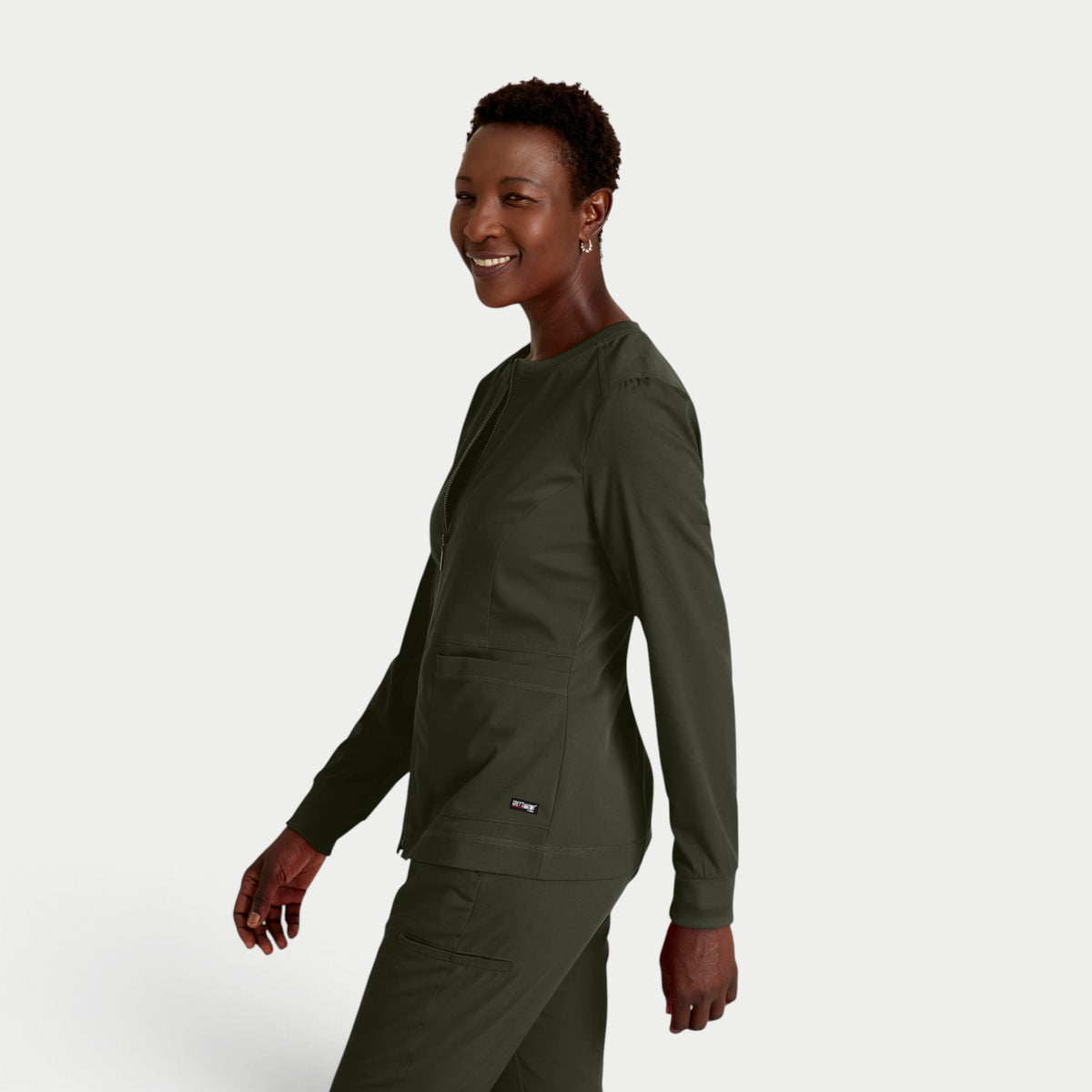 Millie 3-Pocket Crewneck Scrub Jacket | GRSW017