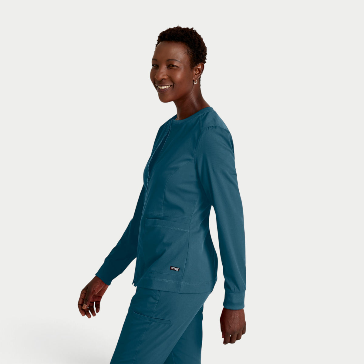 Millie 3-Pocket Crewneck Scrub Jacket | GRSW017