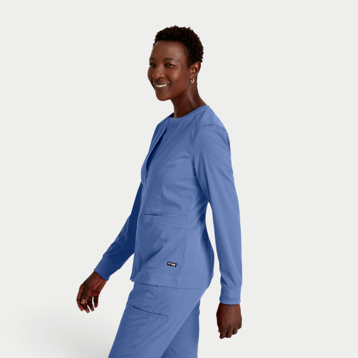 Millie 3-Pocket Crewneck Scrub Jacket | GRSW017