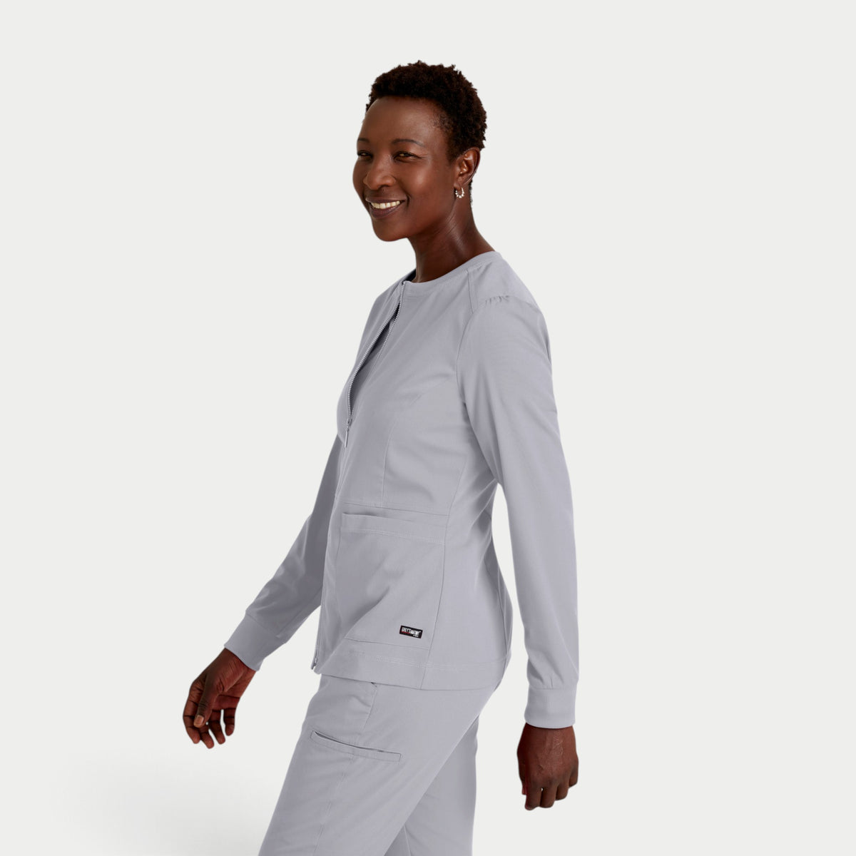 Millie 3-Pocket Crewneck Scrub Jacket | GRSW017