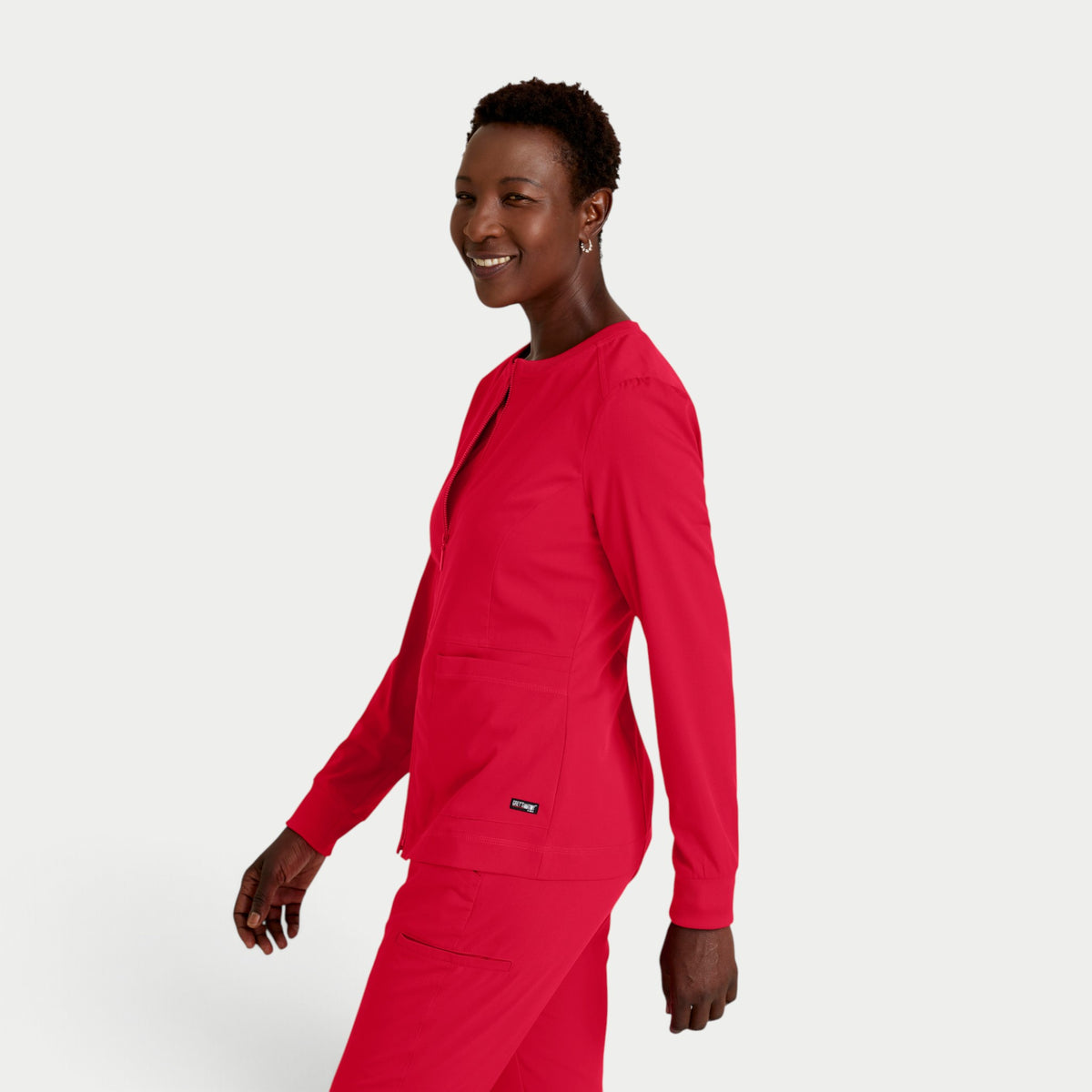 Millie 3-Pocket Crewneck Scrub Jacket | GRSW017