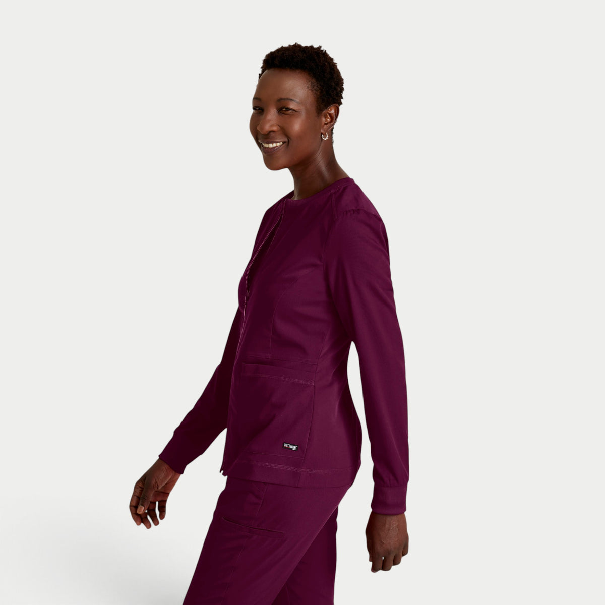 Millie 3-Pocket Crewneck Scrub Jacket | GRSW017
