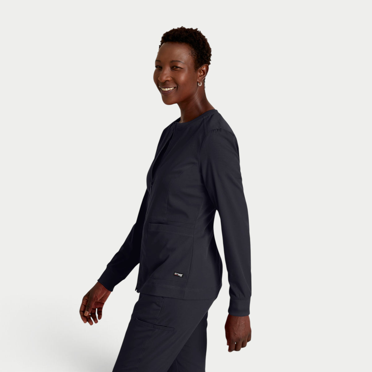 Millie 3-Pocket Crewneck Scrub Jacket | GRSW017