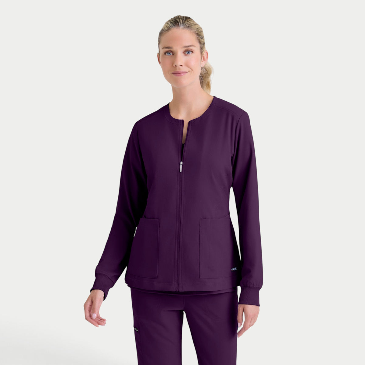 Gianna 5-Pocket Crewneck Scrub Jacket | GRSW873