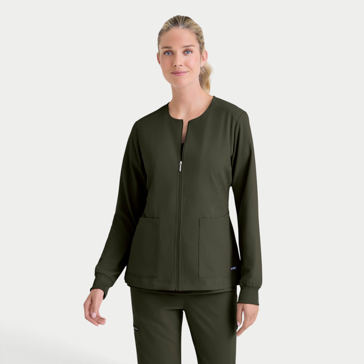 Gianna 5-Pocket Crewneck Scrub Jacket | GRSW873