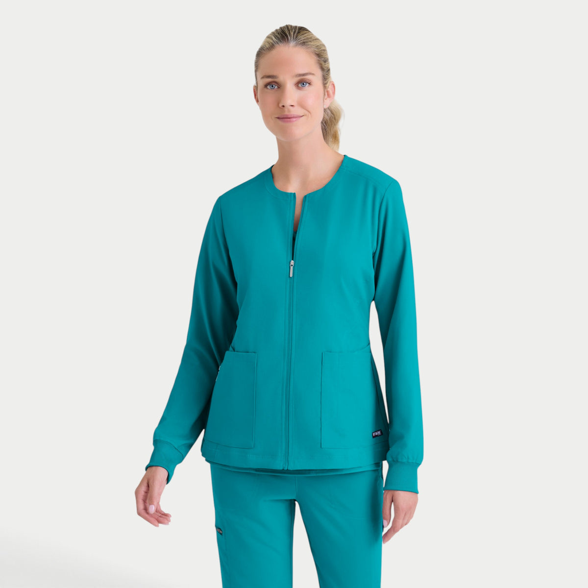 Gianna 5-Pocket Crewneck Scrub Jacket | GRSW873