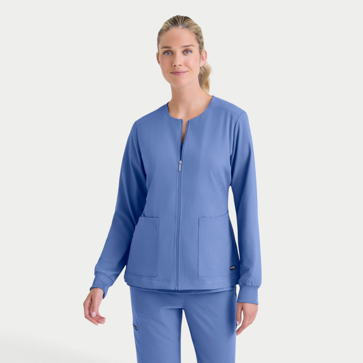 Gianna 5-Pocket Crewneck Scrub Jacket | GRSW873
