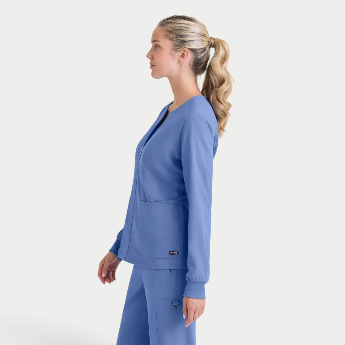 Gianna 5-Pocket Crewneck Scrub Jacket | GRSW873
