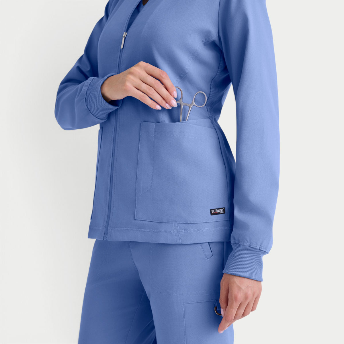 Gianna 5-Pocket Crewneck Scrub Jacket | GRSW873