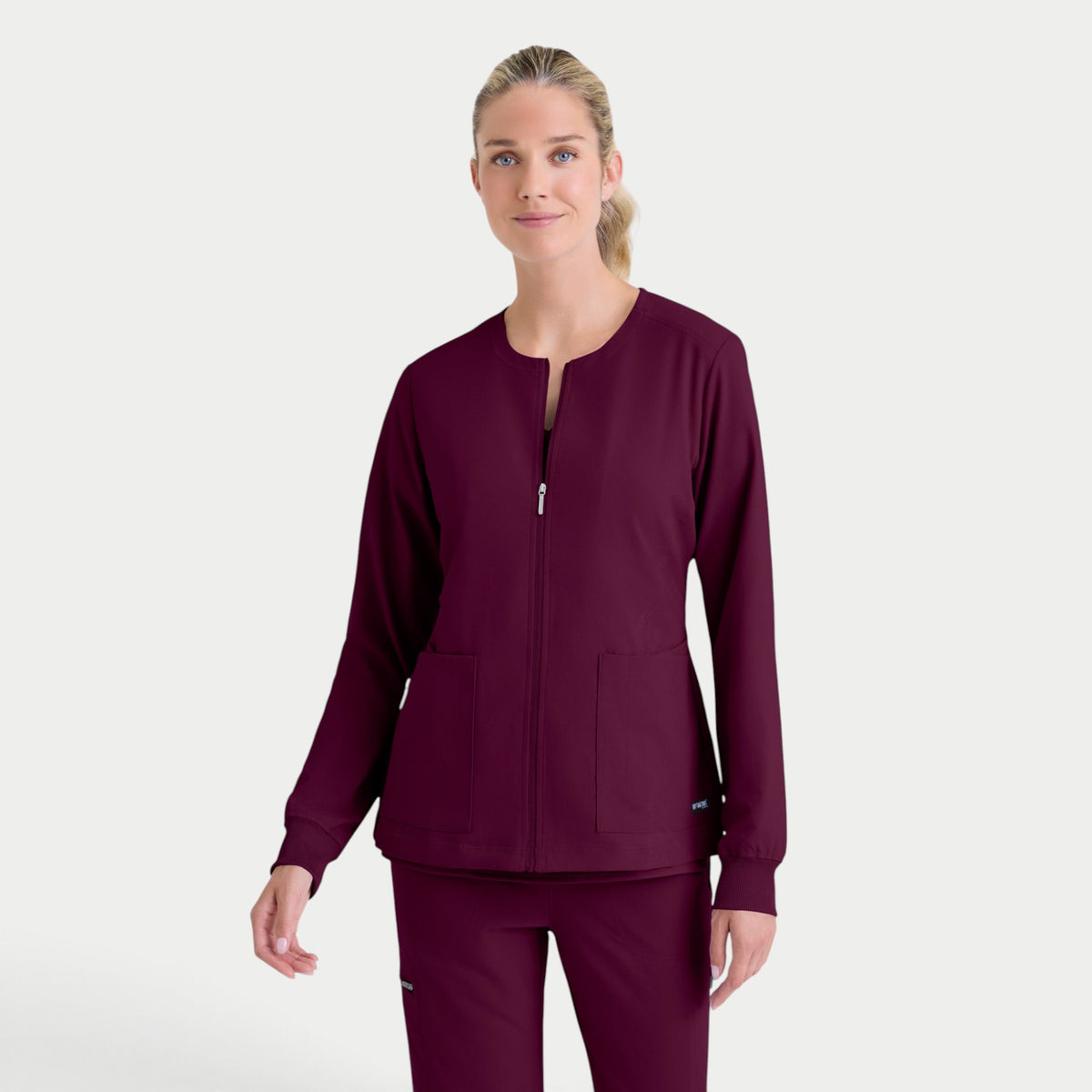 Gianna 5-Pocket Crewneck Scrub Jacket | GRSW873