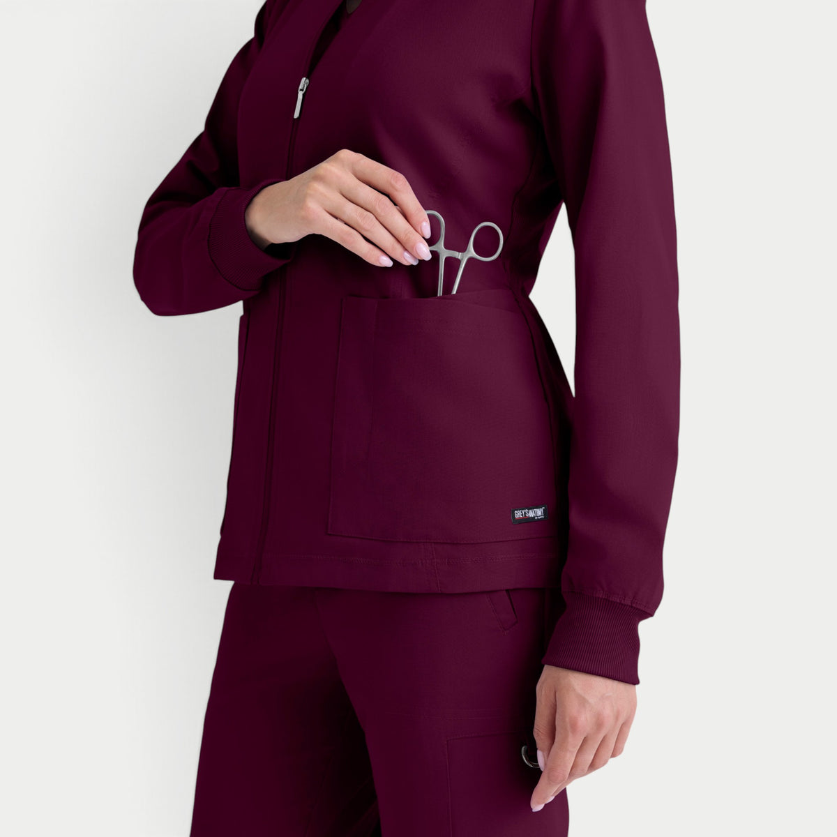 Gianna 5-Pocket Crewneck Scrub Jacket | GRSW873