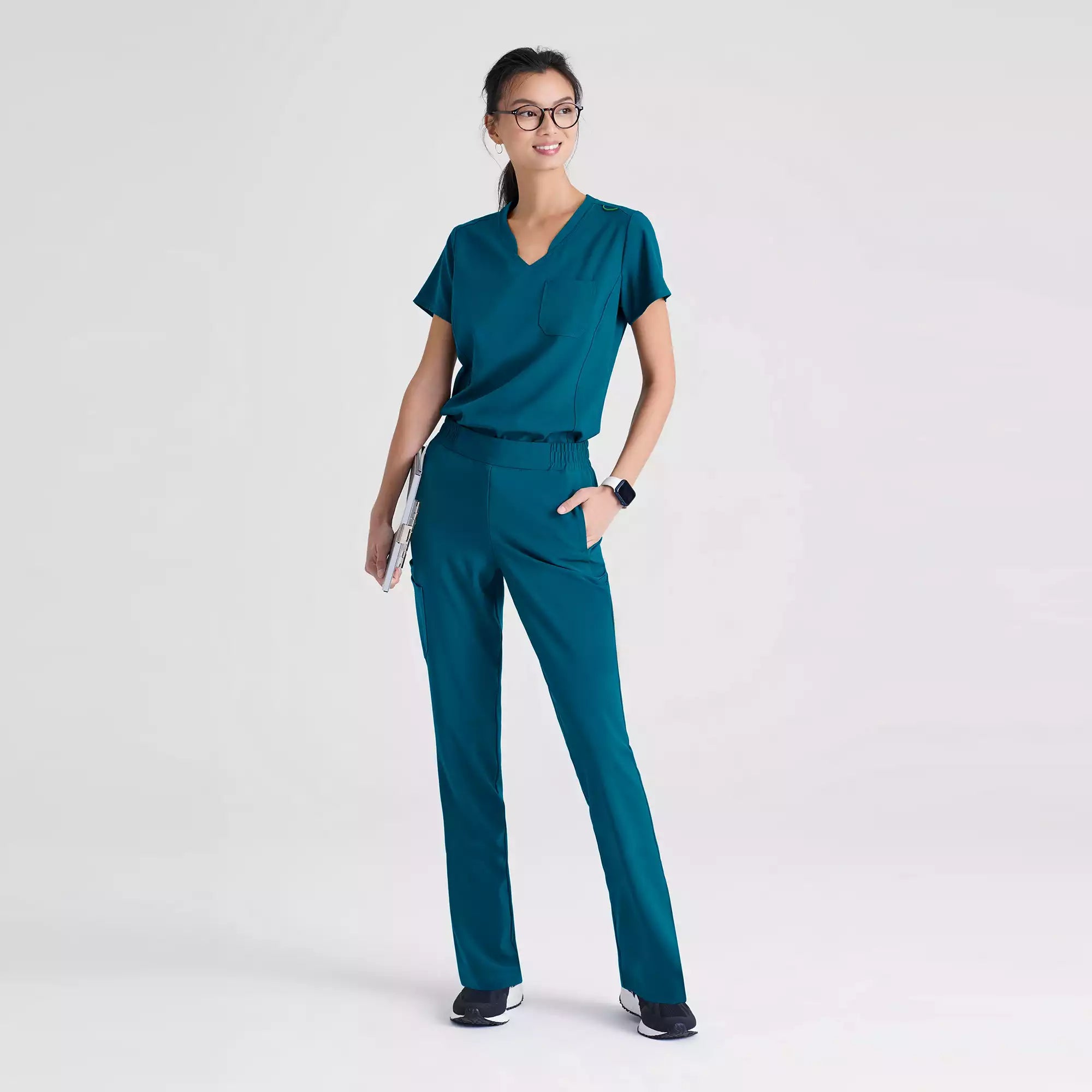 Grey's Anatomy Banded V-Neck Tuck-In Top | GSST181