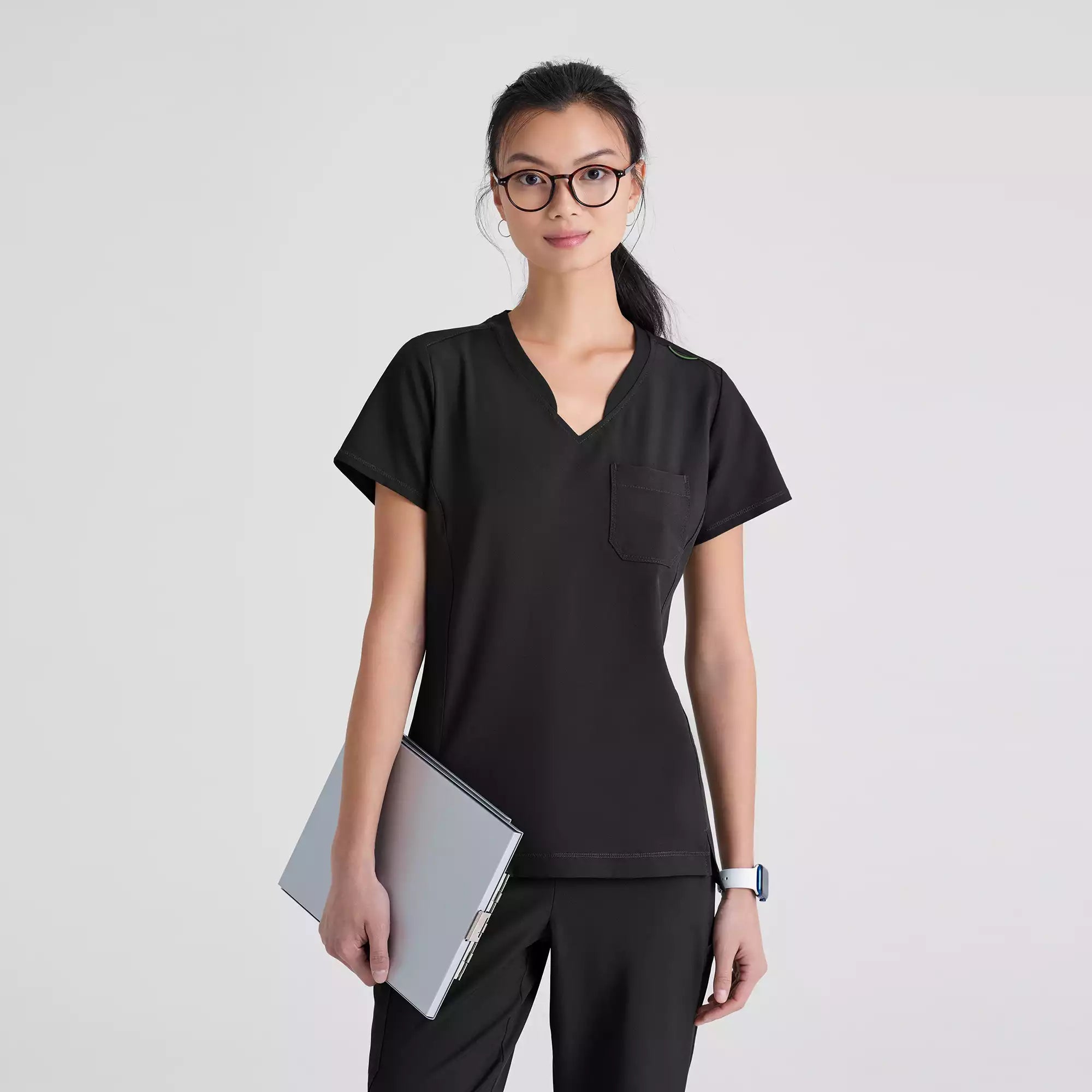 Grey's Anatomy Banded V-Neck Tuck-In Top | GSST181