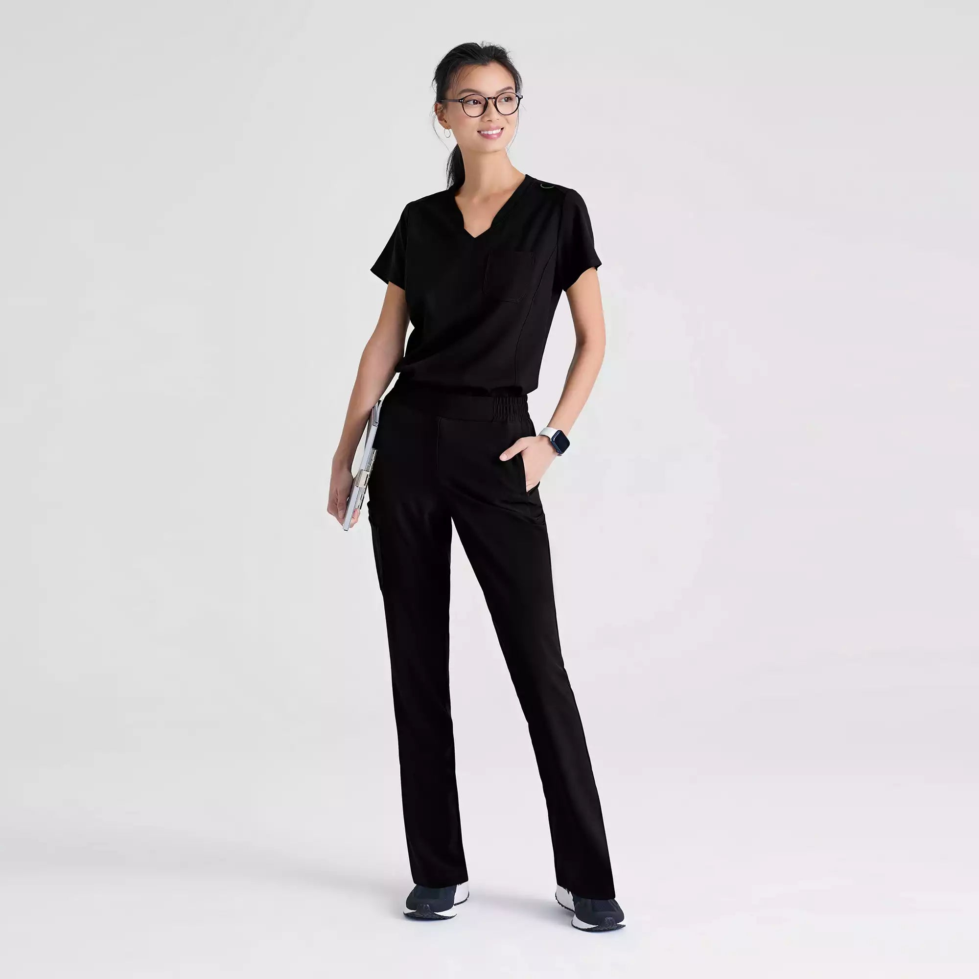 Grey's Anatomy Banded V-Neck Tuck-In Top | GSST181