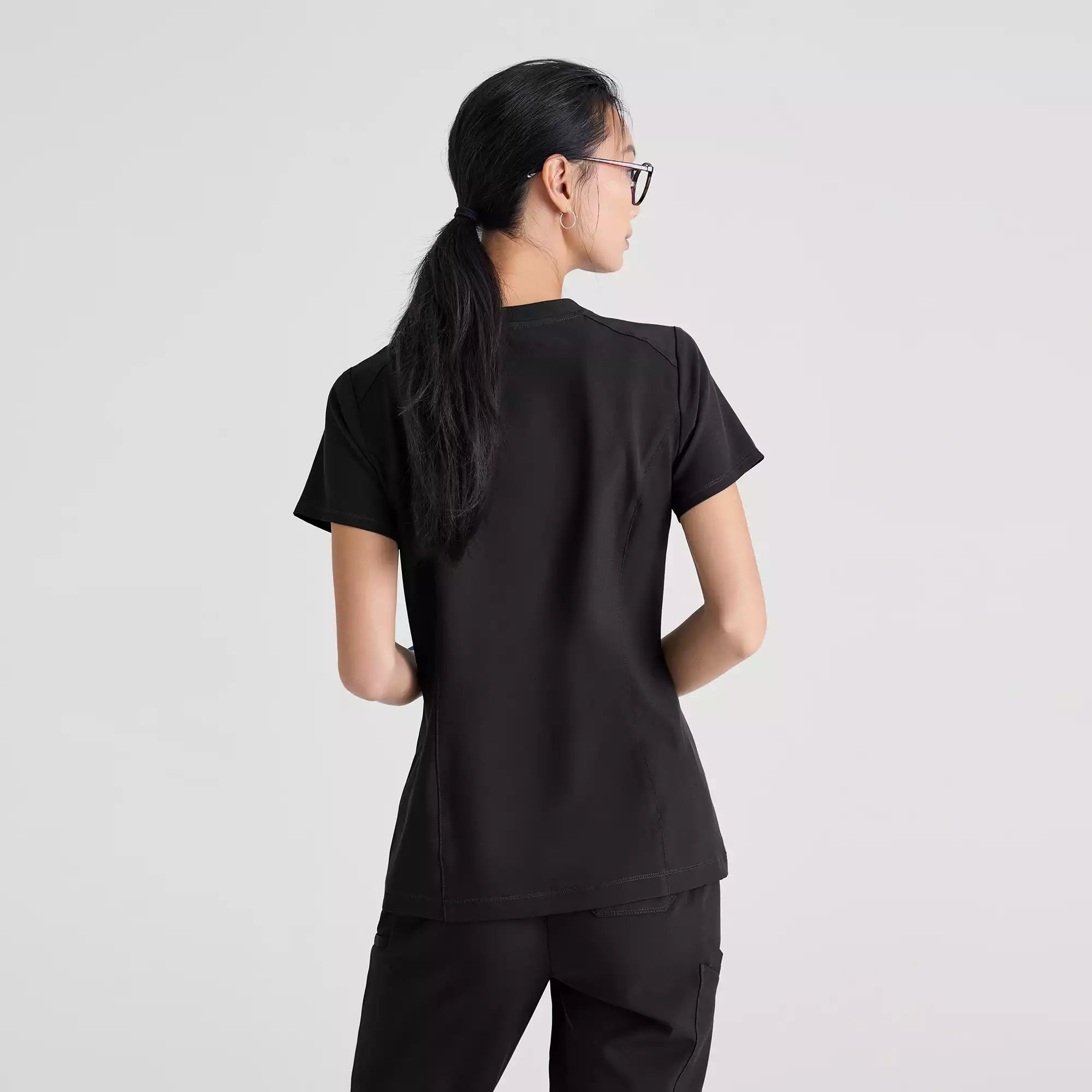 Grey's Anatomy Banded V-Neck Tuck-In Top | GSST181