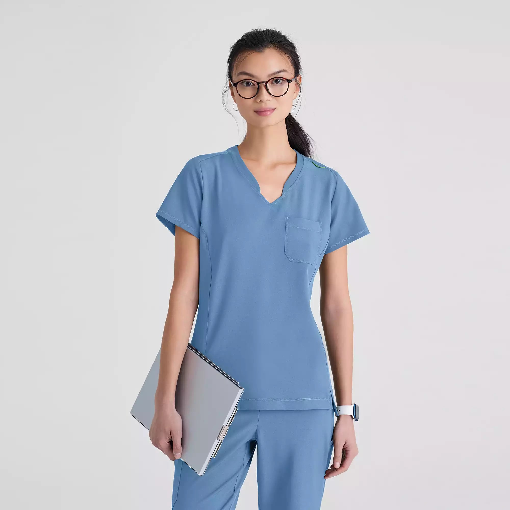 Grey's Anatomy Banded V-Neck Tuck-In Top | GSST181