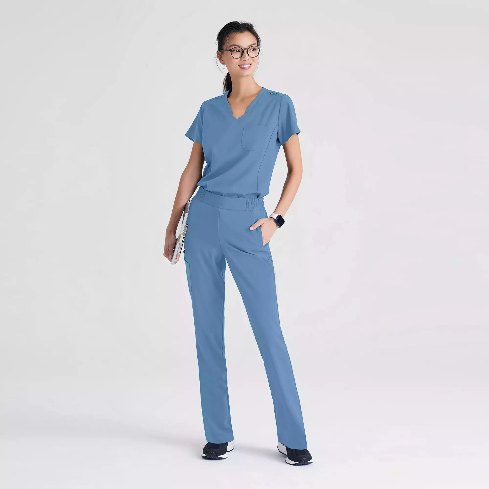 Grey's Anatomy Banded V-Neck Tuck-In Top | GSST181