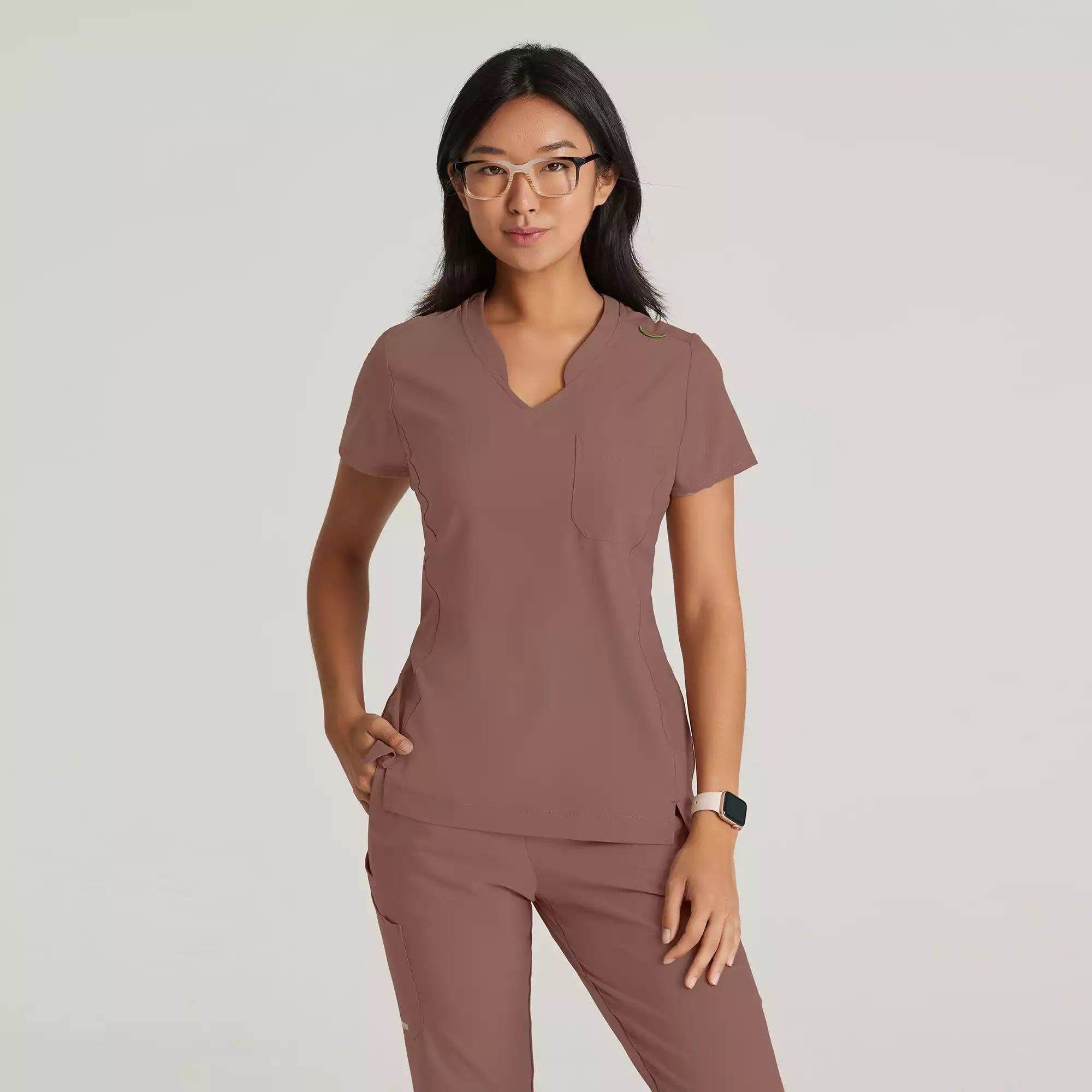 Grey's Anatomy Banded V-Neck Tuck-In Top | GSST181