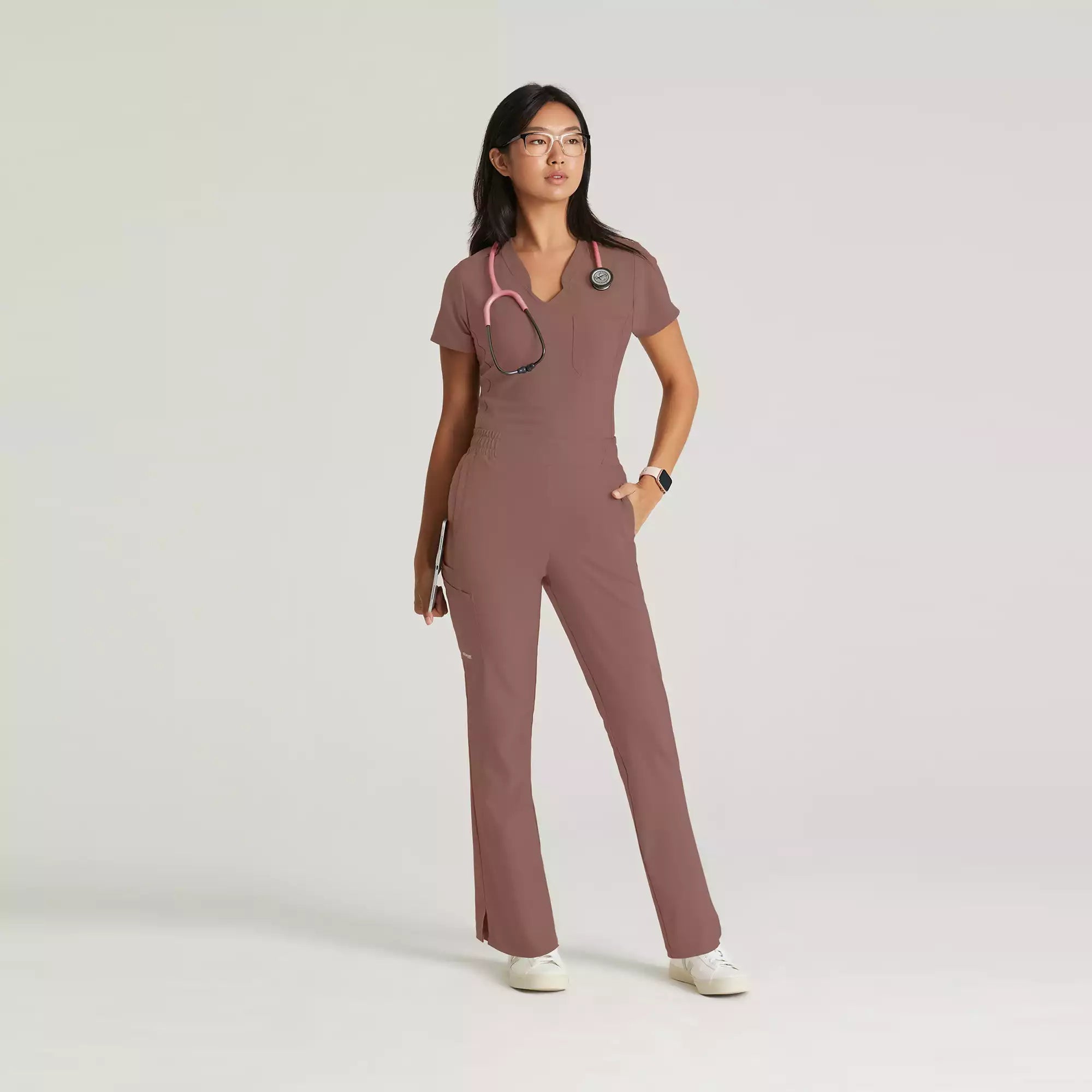 Grey's Anatomy Banded V-Neck Tuck-In Top | GSST181