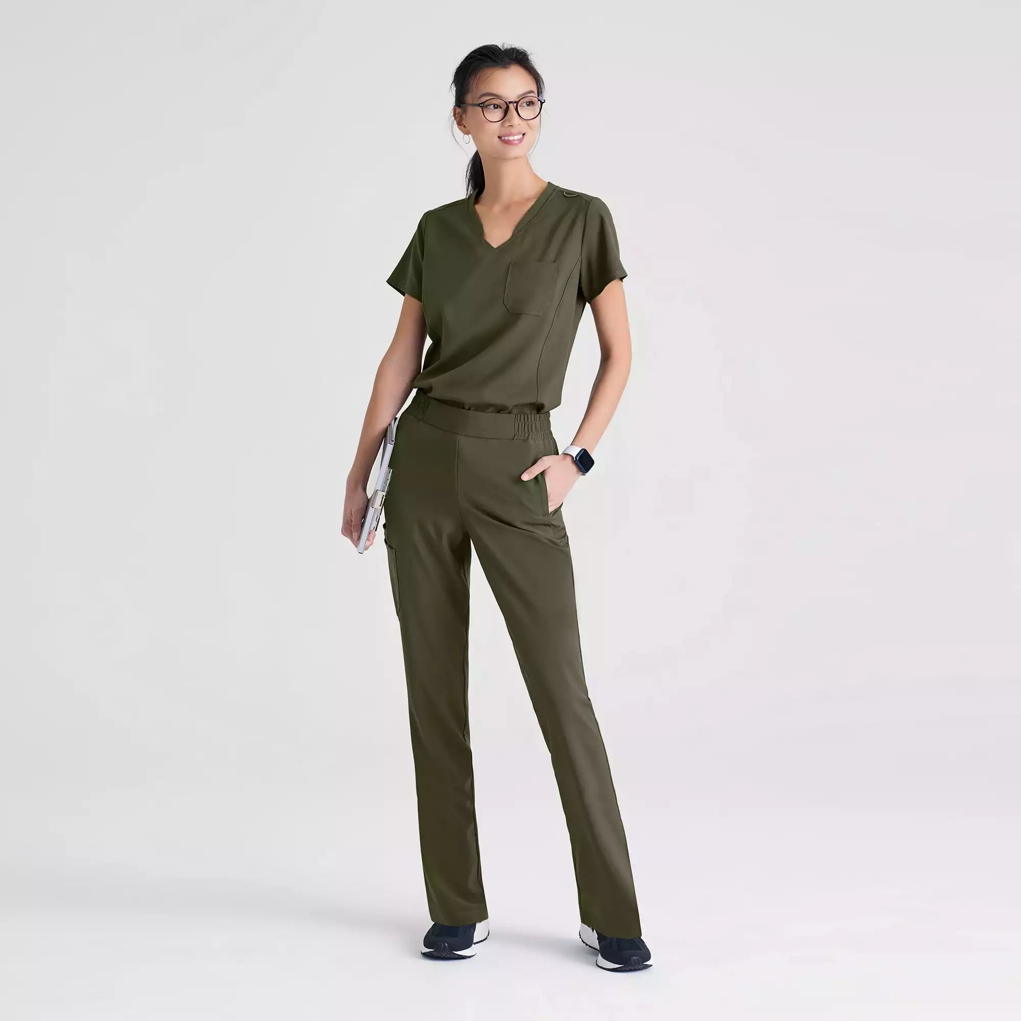 Grey's Anatomy Banded V-Neck Tuck-In Top | GSST181