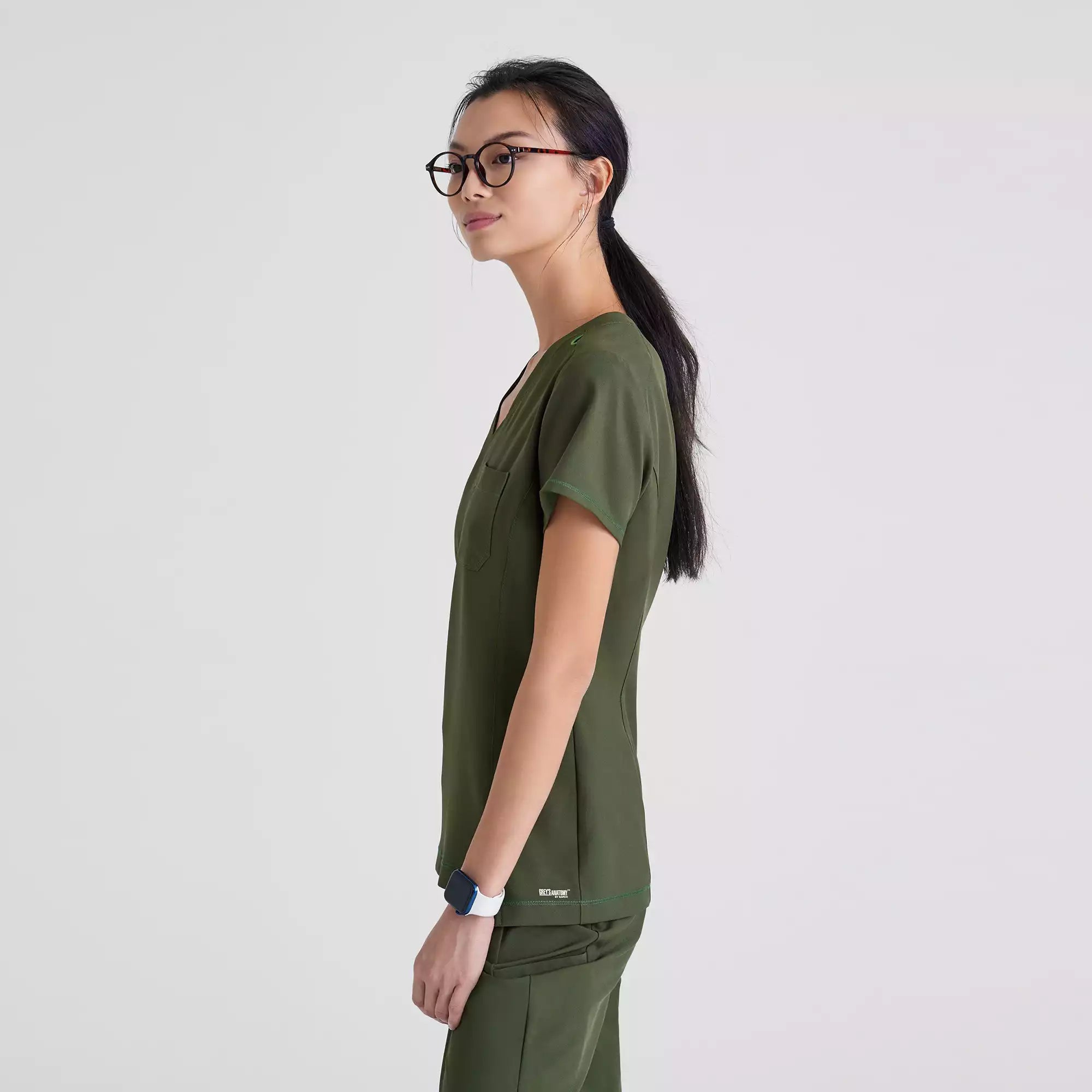 Grey's Anatomy Banded V-Neck Tuck-In Top | GSST181