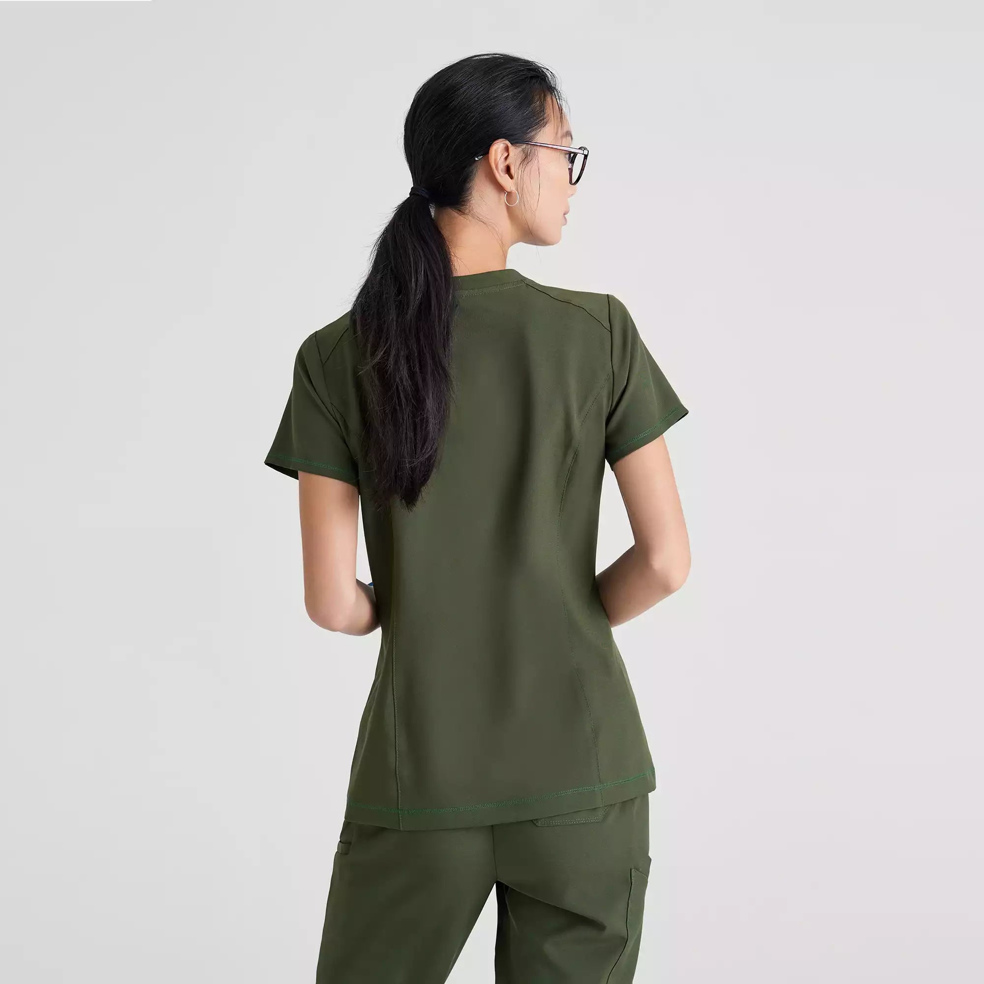 Grey's Anatomy Banded V-Neck Tuck-In Top | GSST181