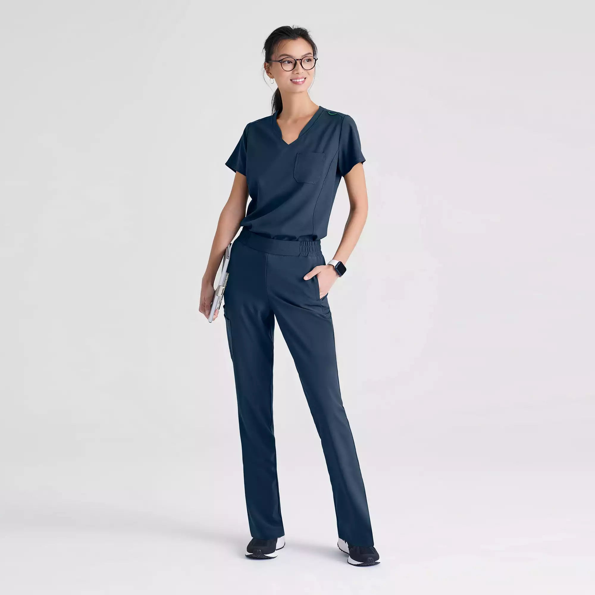Grey's Anatomy Banded V-Neck Tuck-In Top | GSST181
