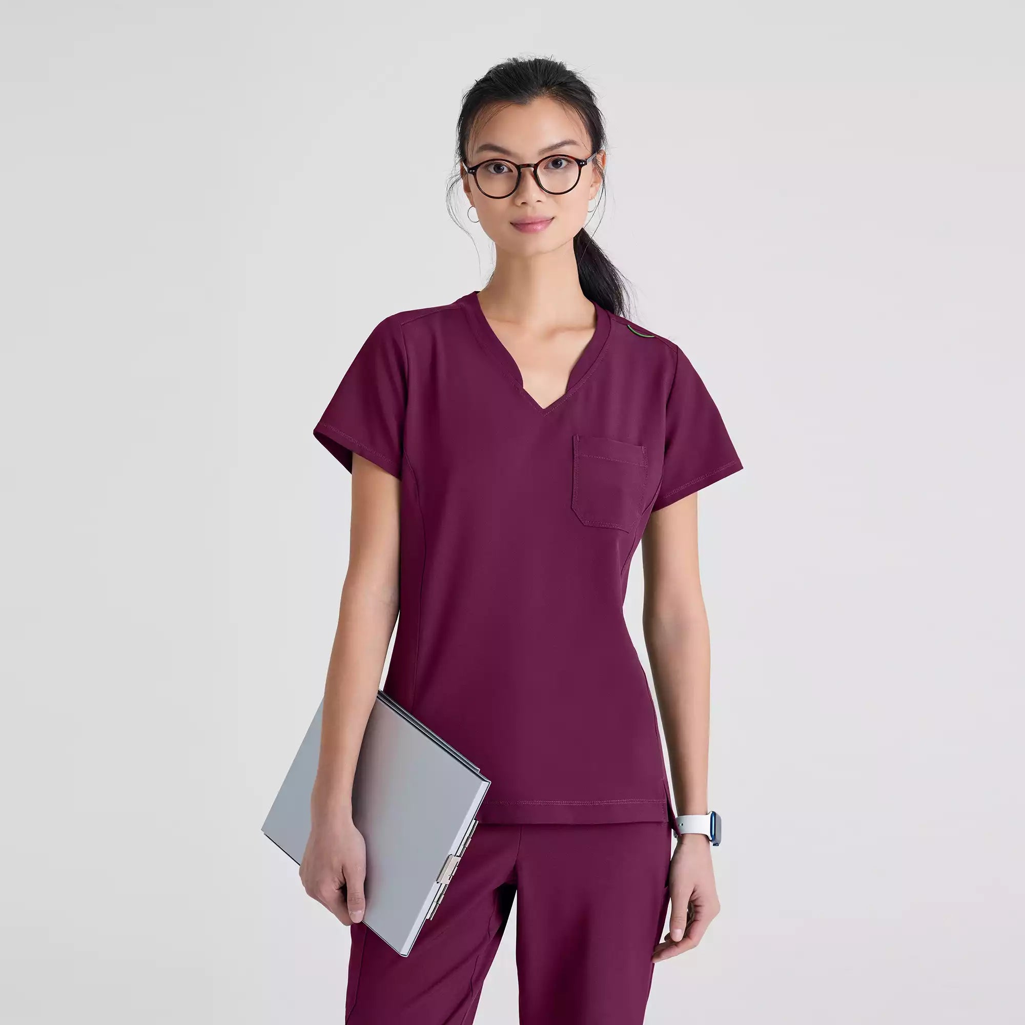Grey's Anatomy Banded V-Neck Tuck-In Top | GSST181