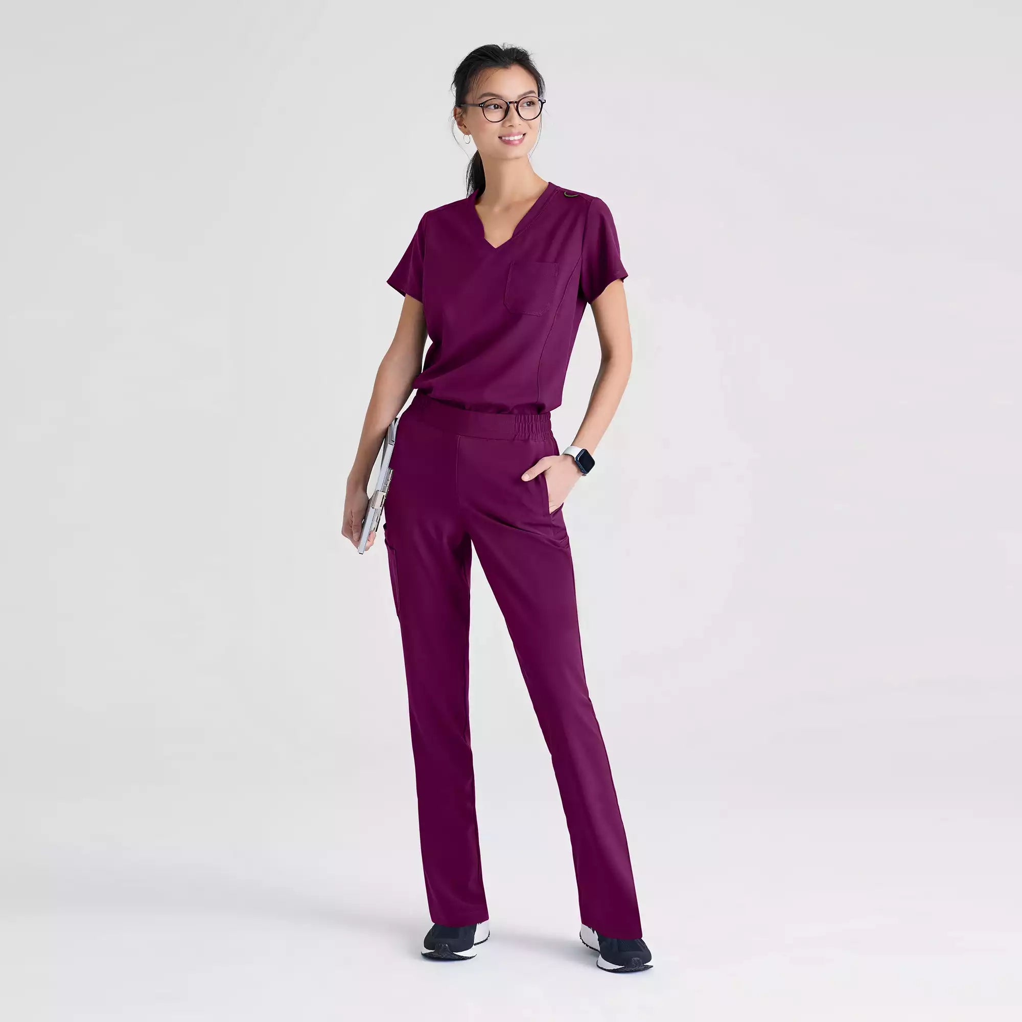 Grey's Anatomy Banded V-Neck Tuck-In Top | GSST181