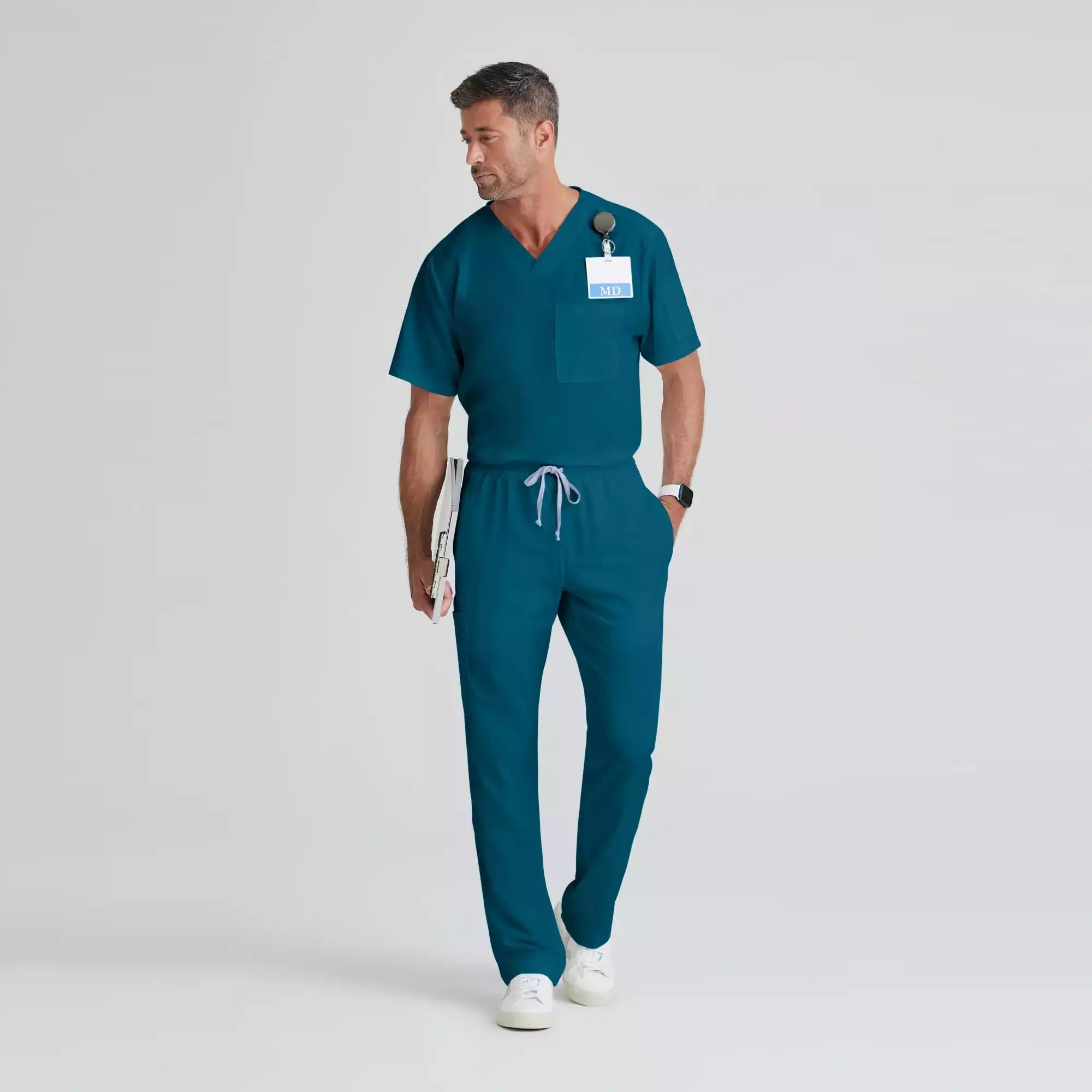 Grey's Anatomy Classic Evan Top-V-Neck Men's Scrub Top | GRT091