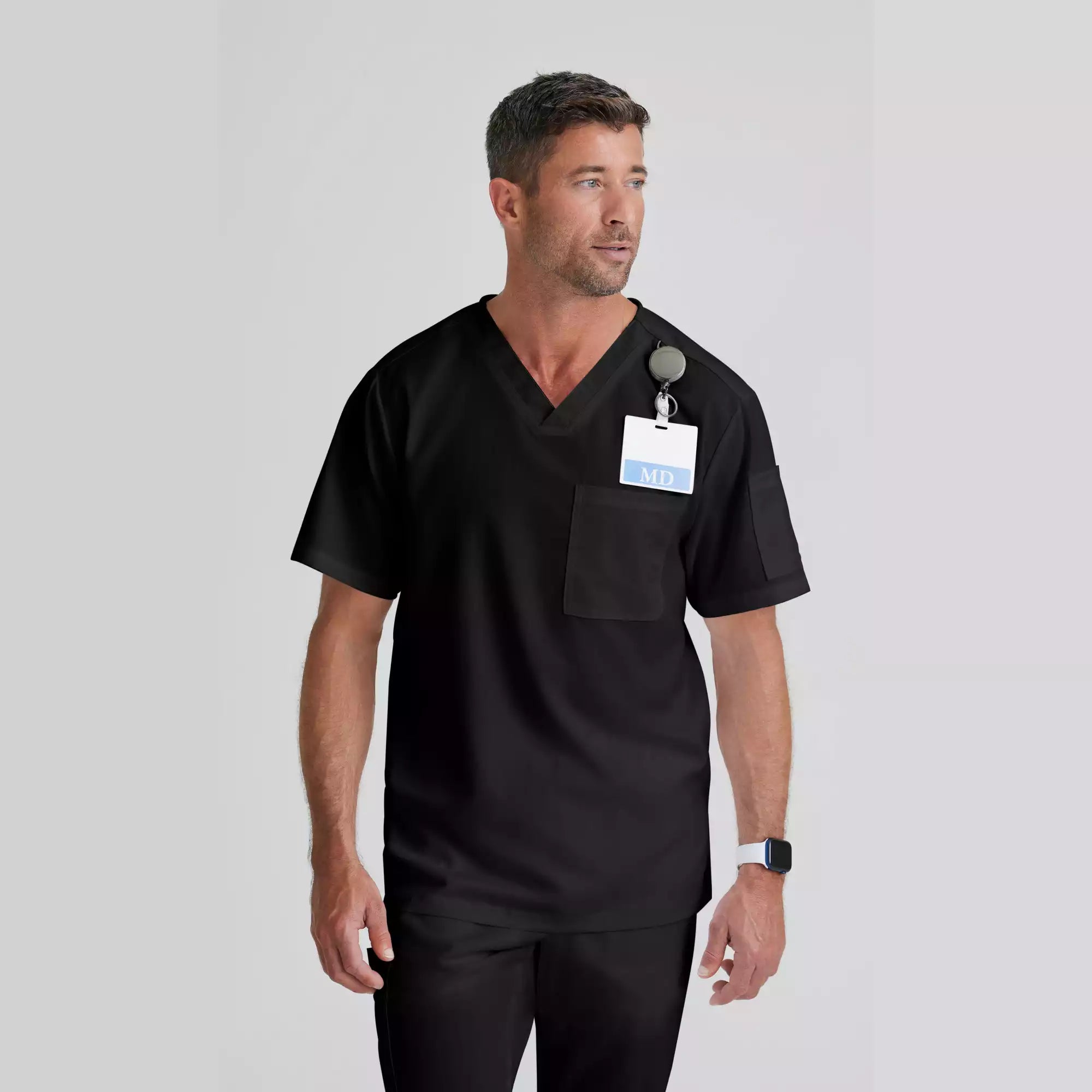 Grey's Anatomy Classic Evan Top-V-Neck Men's Scrub Top | GRT091