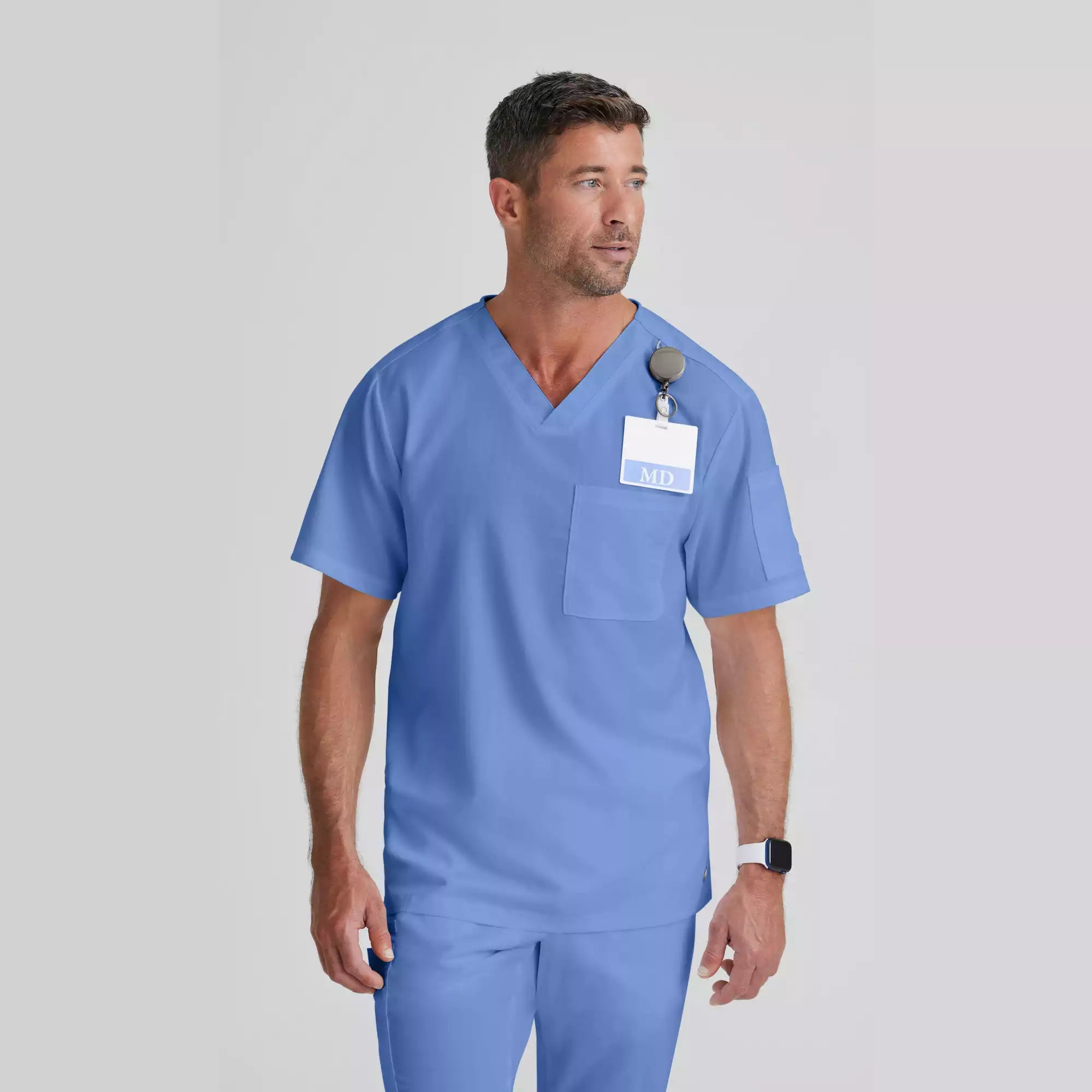 Grey's Anatomy Classic Evan Top-V-Neck Men's Scrub Top | GRT091