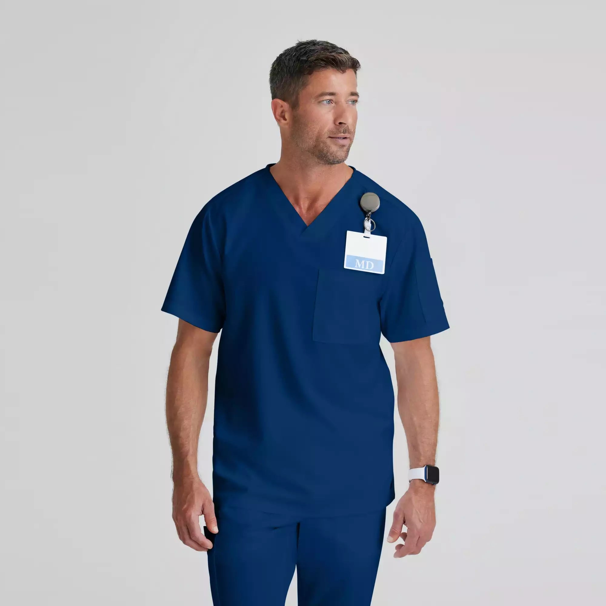 Grey's Anatomy Classic Evan Top-V-Neck Men's Scrub Top | GRT091