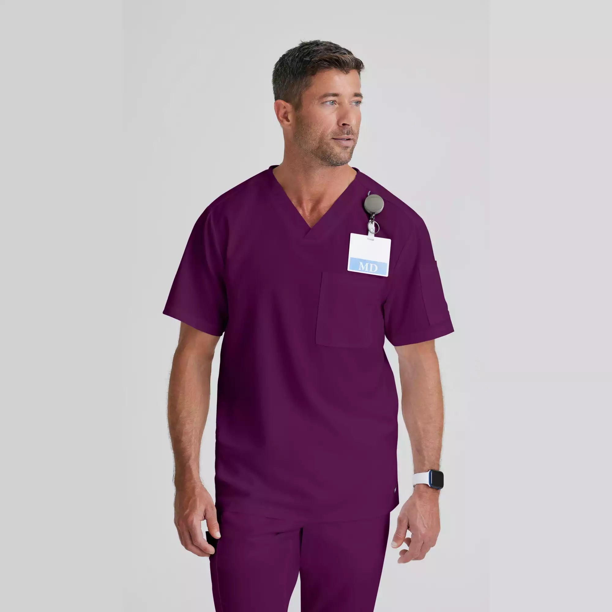 Grey's Anatomy Classic Evan Top-V-Neck Men's Scrub Top | GRT091