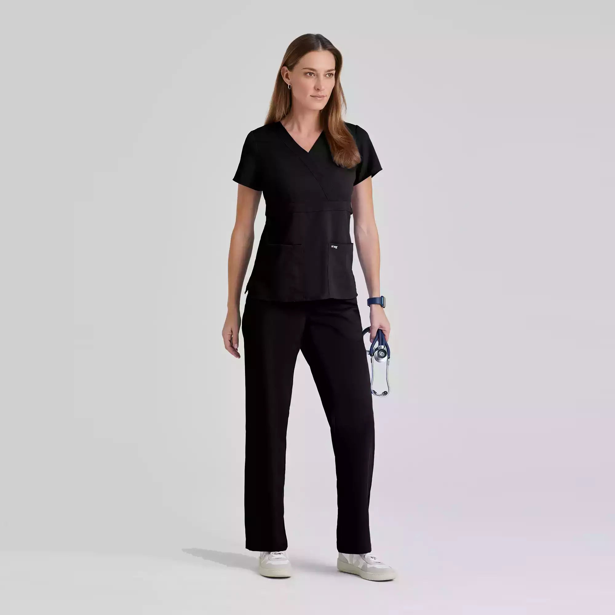 Grey's Anatomy Classic Riley Top -3 Pocket V-Neck Scrub Top | 4153