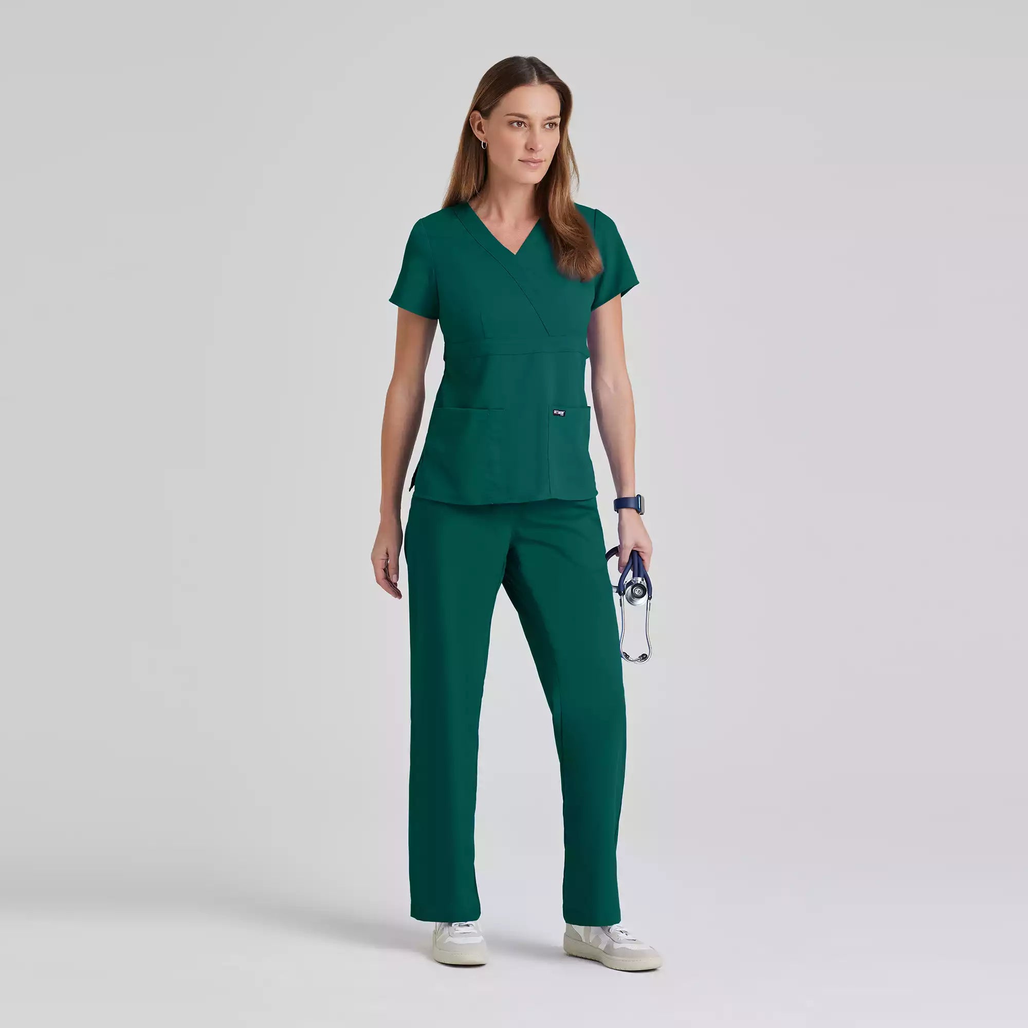 Grey's Anatomy Classic Riley Top -3 Pocket V-Neck Scrub Top | 4153