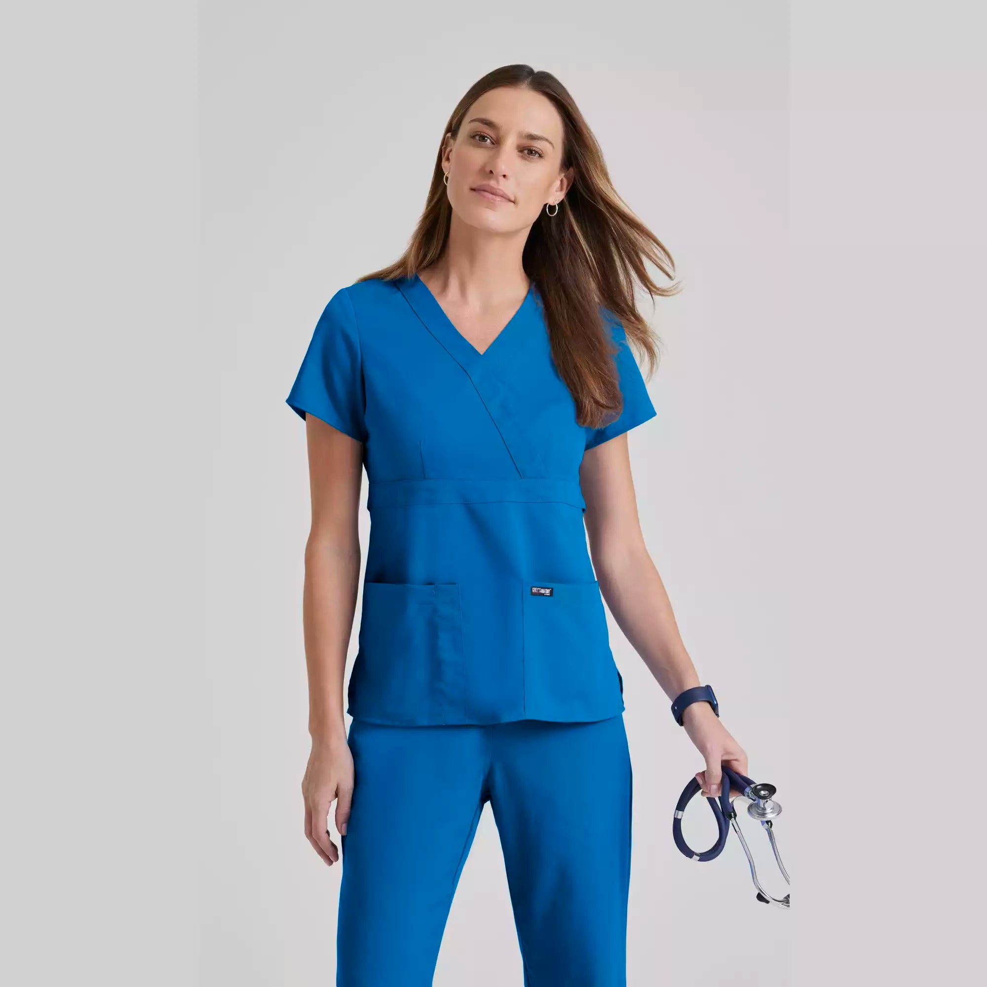 Grey's Anatomy Classic Riley Top -3 Pocket V-Neck Scrub Top | 4153