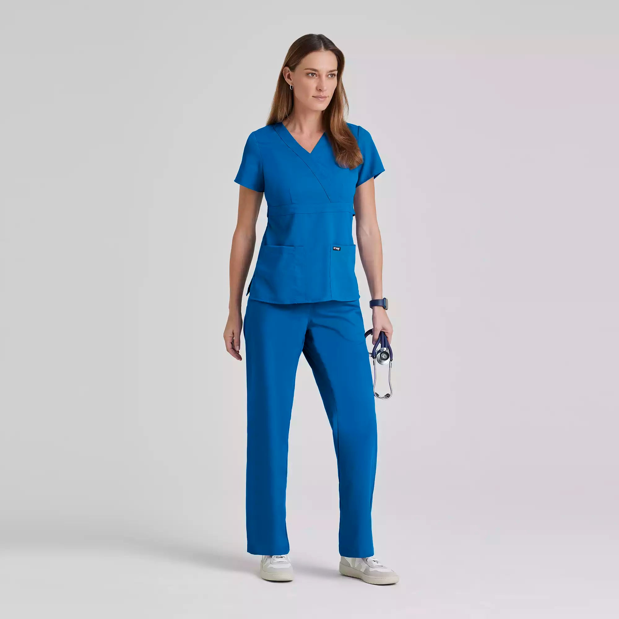 Grey's Anatomy Classic Riley Top -3 Pocket V-Neck Scrub Top | 4153