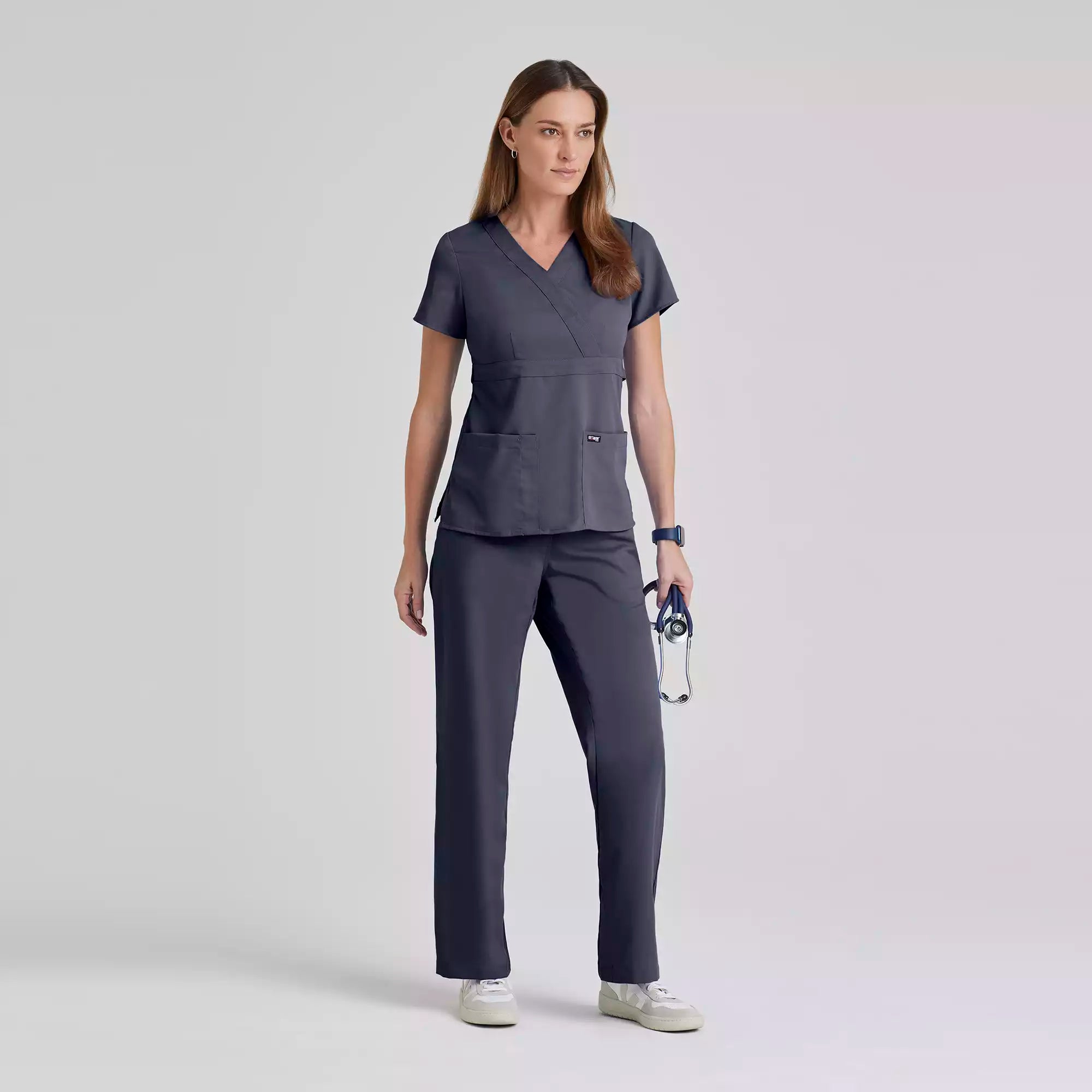 Grey's Anatomy Classic Riley Top -3 Pocket V-Neck Scrub Top | 4153